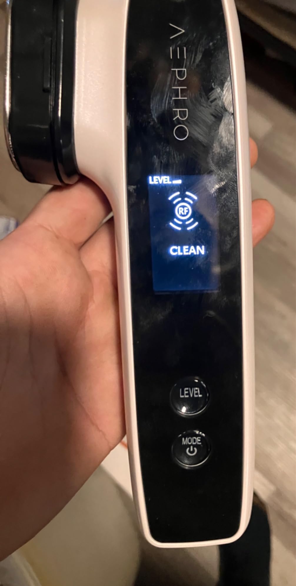 Radio Frequency Skin Tightening Machine, 6-in-1 Rechargeable Anti-Aging Skin Care Microcurrent Facial Device, Red Light, Wrinkle Remove, Rejuvenation, Skin-Firming, Coal Black and Pearl White customer photo 1