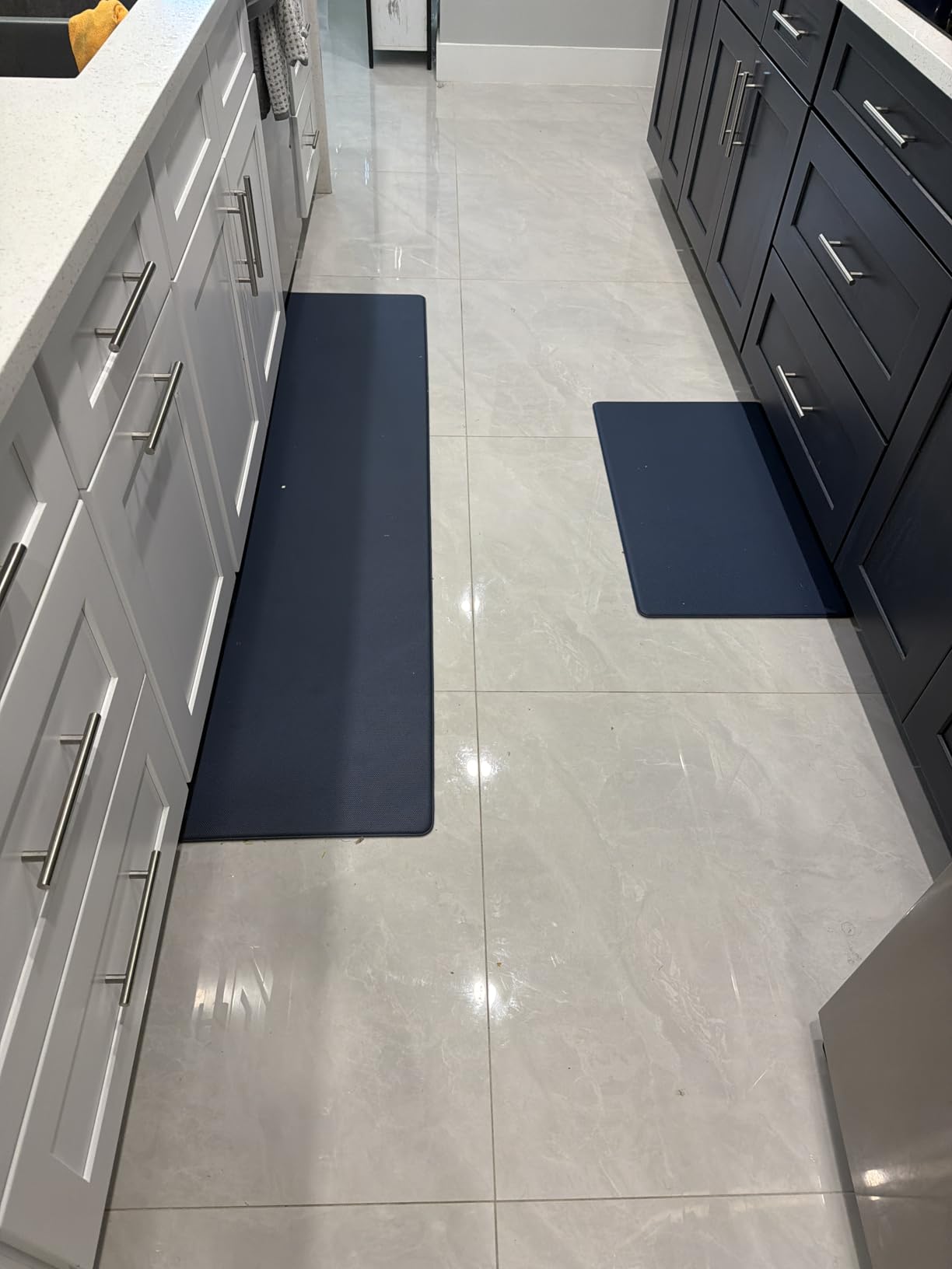 StepRite Kitchen Mats, 2PCS Kitchen Rugs, Cushioned Anti Fatigue Kitchen Mats for Floor, Non-Slip Standing Desk Mat, Waterproof Kitchen Rug Set for Kitchen, Floor, Office, 17.3