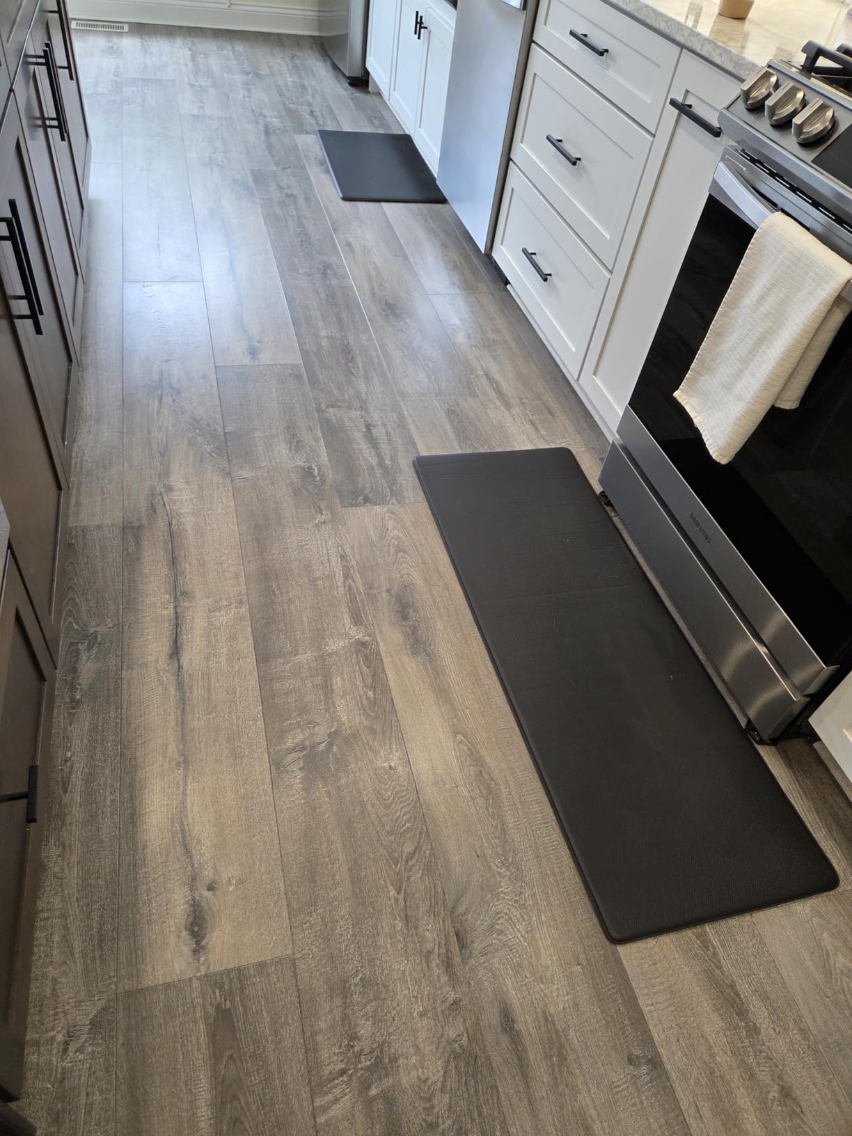 StepRite Kitchen Mats, 2PCS Kitchen Rugs, Cushioned Anti Fatigue Kitchen Mats for Floor, Non-Slip Standing Desk Mat, Waterproof Kitchen Rug Set for Kitchen, Floor, Office, 17.3