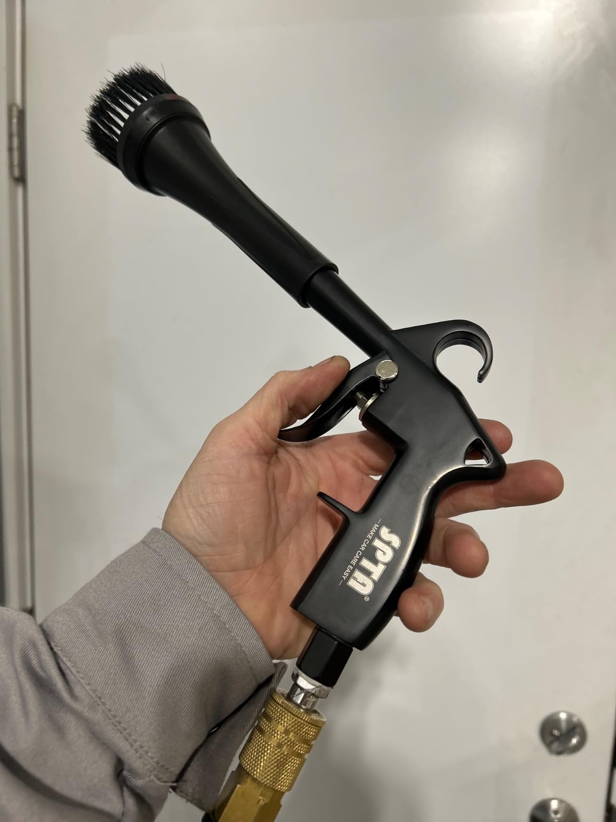 Car Cleaning Gun, Car Blow Gun Trumpet Head High Pressure Dryer Blow Gun, Car Cleaning Air Gun Kit, Vortex Air Cleaning Tool for Quickly Blasts Dirt and Dust from Surface customer photo 1