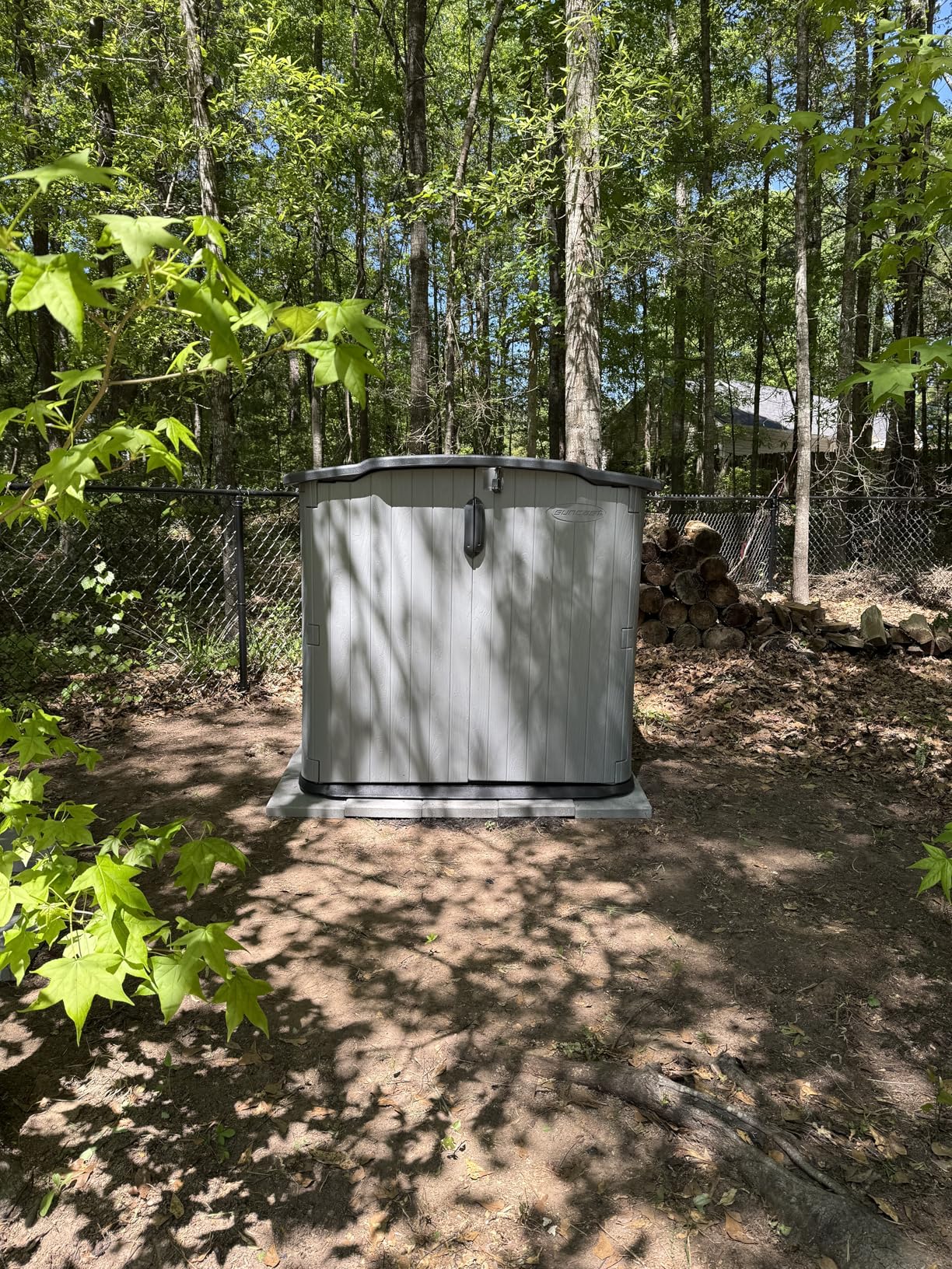 Suncast 138 Cu Ft Horizontal Outdoor Storage Shed, 57.5