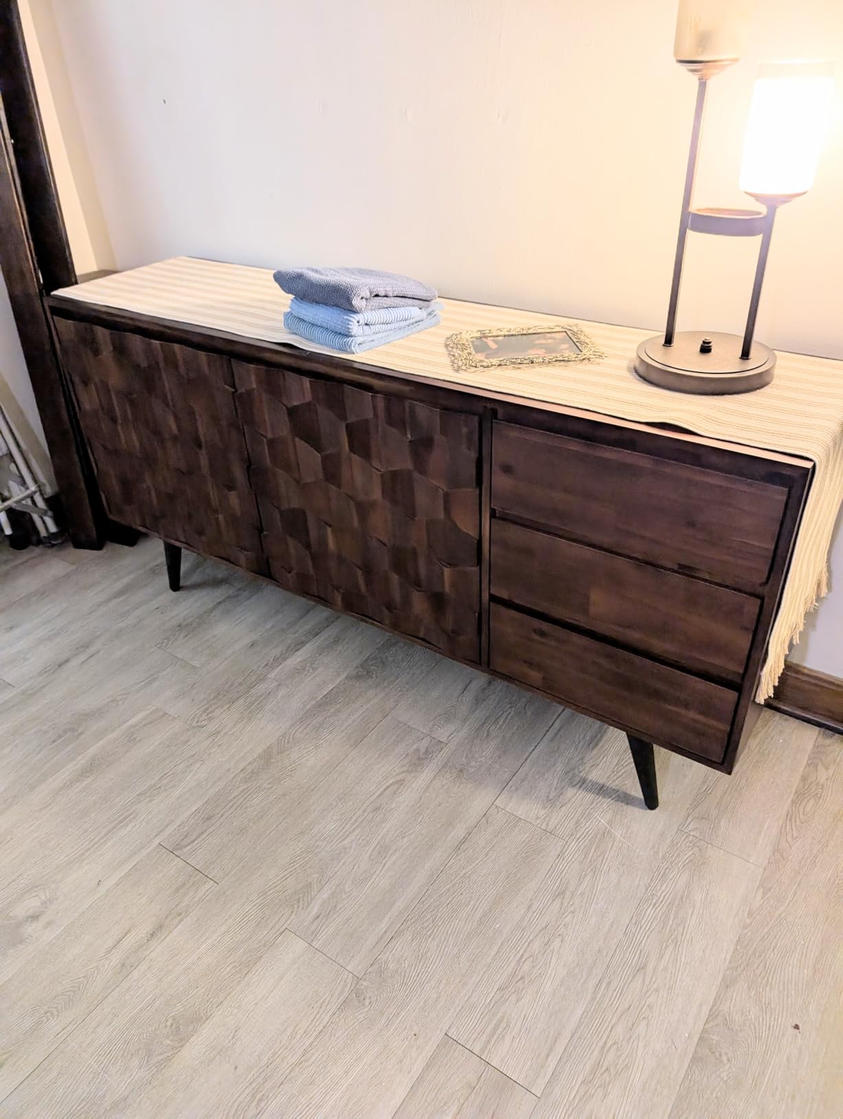 Bme Sideboard Georgina Solid Wood 2 Doors & 3 Drawers, 61