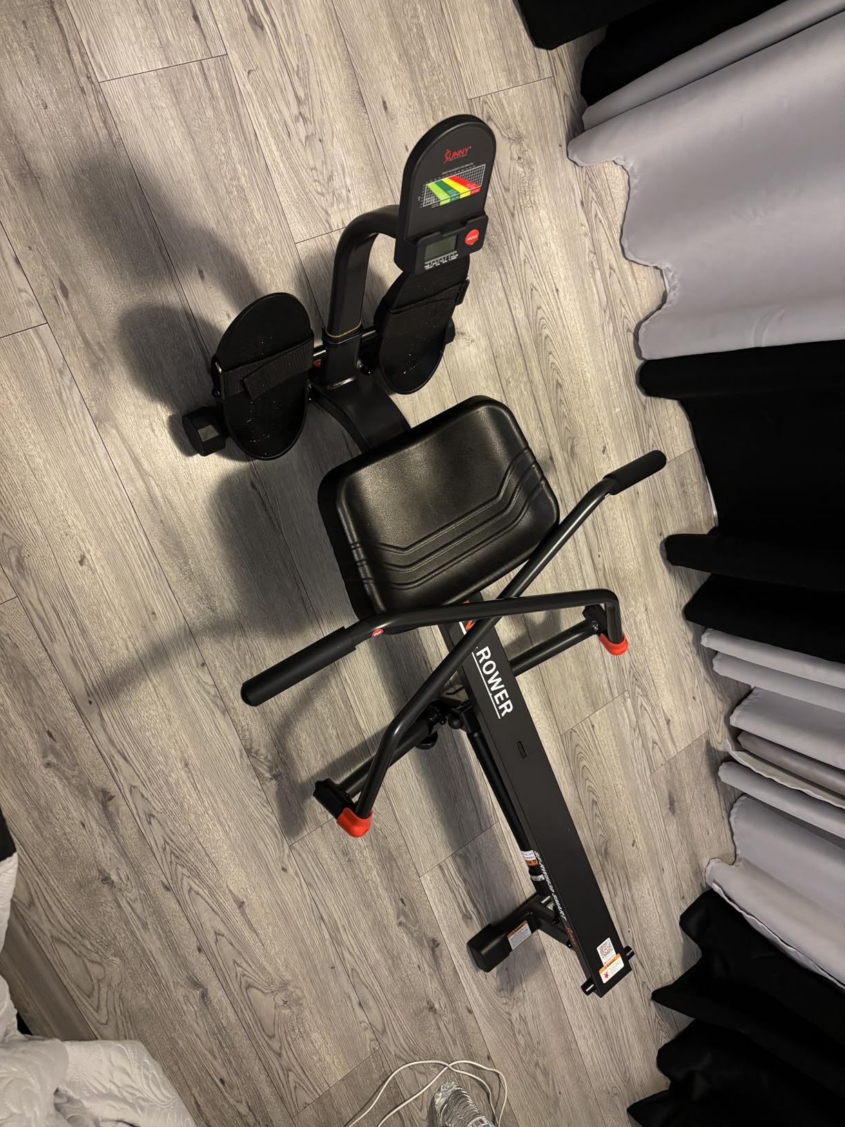 Sunny Health & Fitness Smart 360° Full-Motion Rowing Machine, Low-Impact Full-Body Workout Rower, Extended Motion Range & Space-Saving Design, Free SunnyFit App Connection customer photo 2