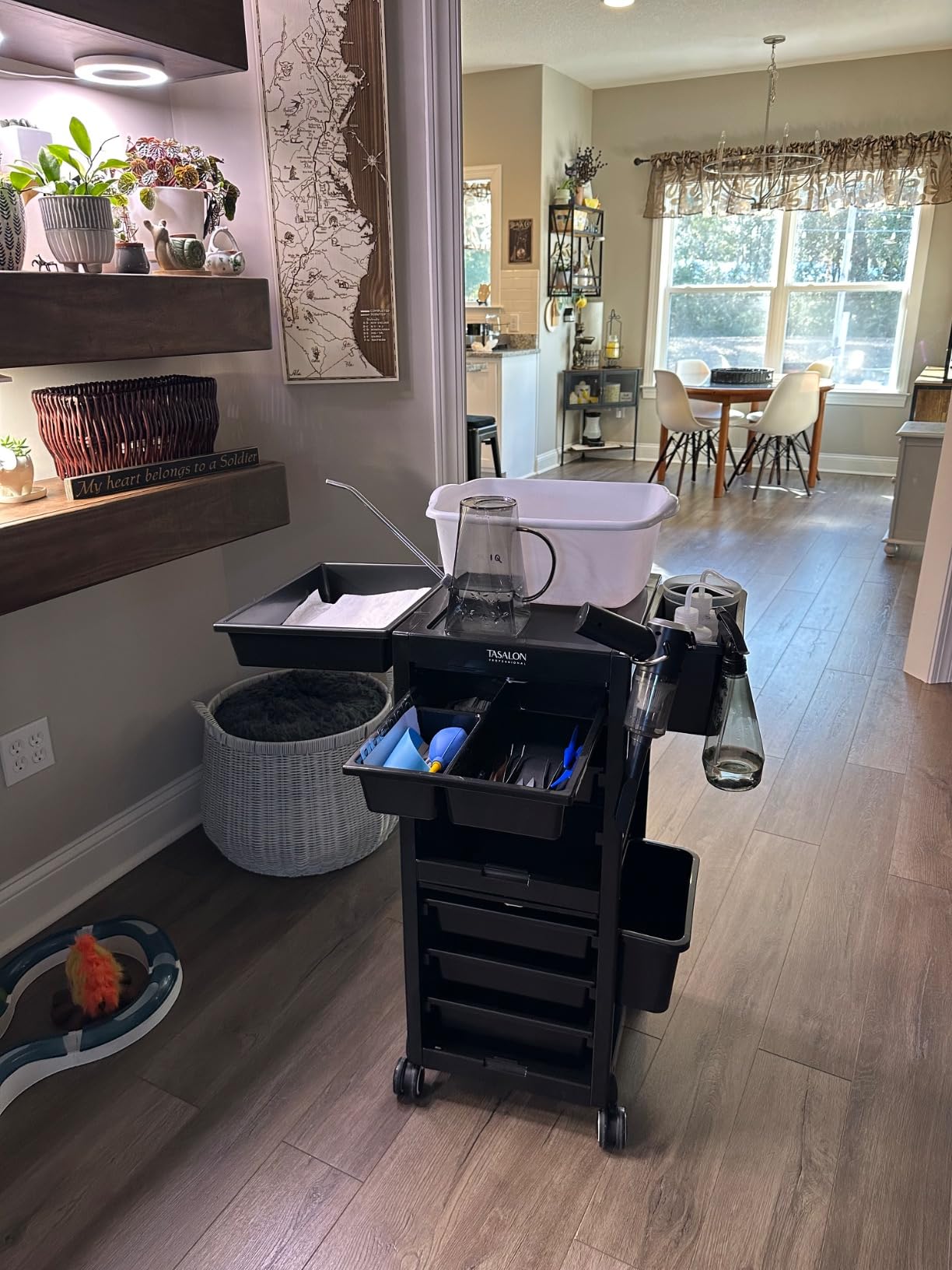 TASALON Lockable Salon Trolley Cart with Wheels and 6 Drawers & 2 Bucket, Versatile Salon Cart for Hair Stylist, Salon Rolling Cart for Extra Storage, Multi-use Cart for Salon, Tattoo, Barber customer photo 1