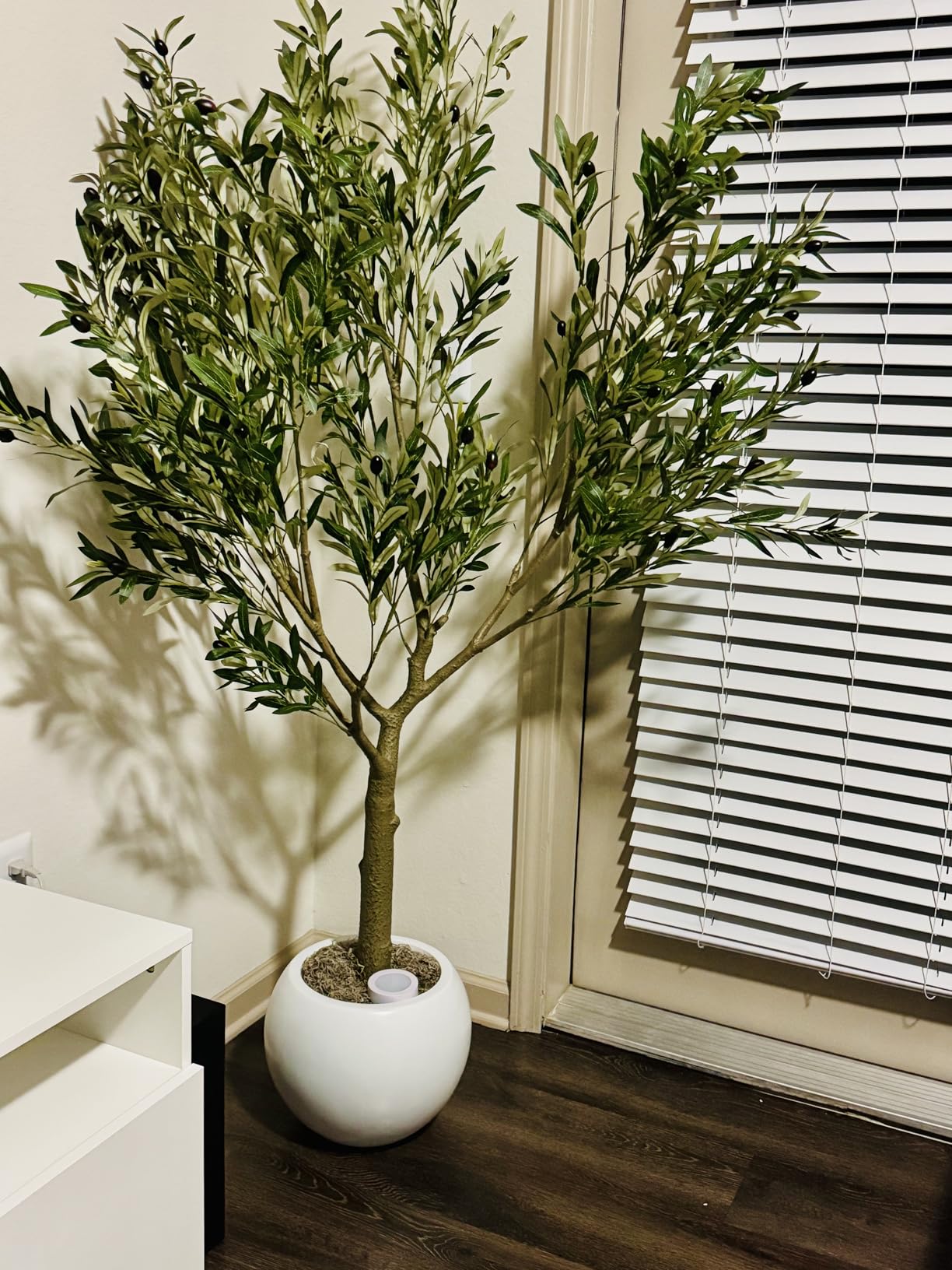 DTY Premium Mt Sherman Fiberstone Sphere Planter for Indoor Outdoor Use, Round Pot for Olive Tree, Lightweight, Smooth Finishes. 2 Extra Coco Mats. Gray, Medium 16.1'' D x 13.6'' H. 11.8