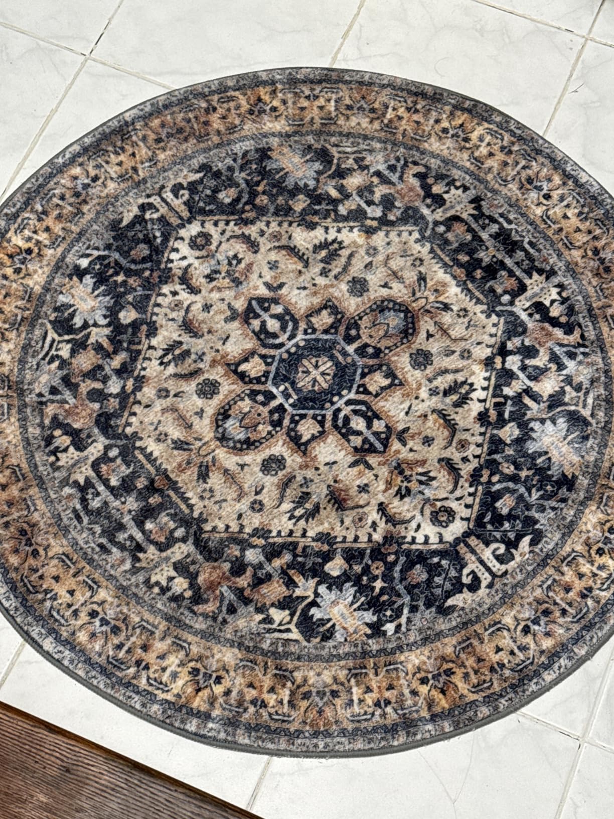 KOZYFLY Runners for Hallways 2x8 Ft Washable Kitchen Runner Rug Boho Runner Rug for Entryway Indoor Blue Printed Oriental Faux Wool Floor Carpet Runner for Bedroom Kitchen Hall customer photo 2