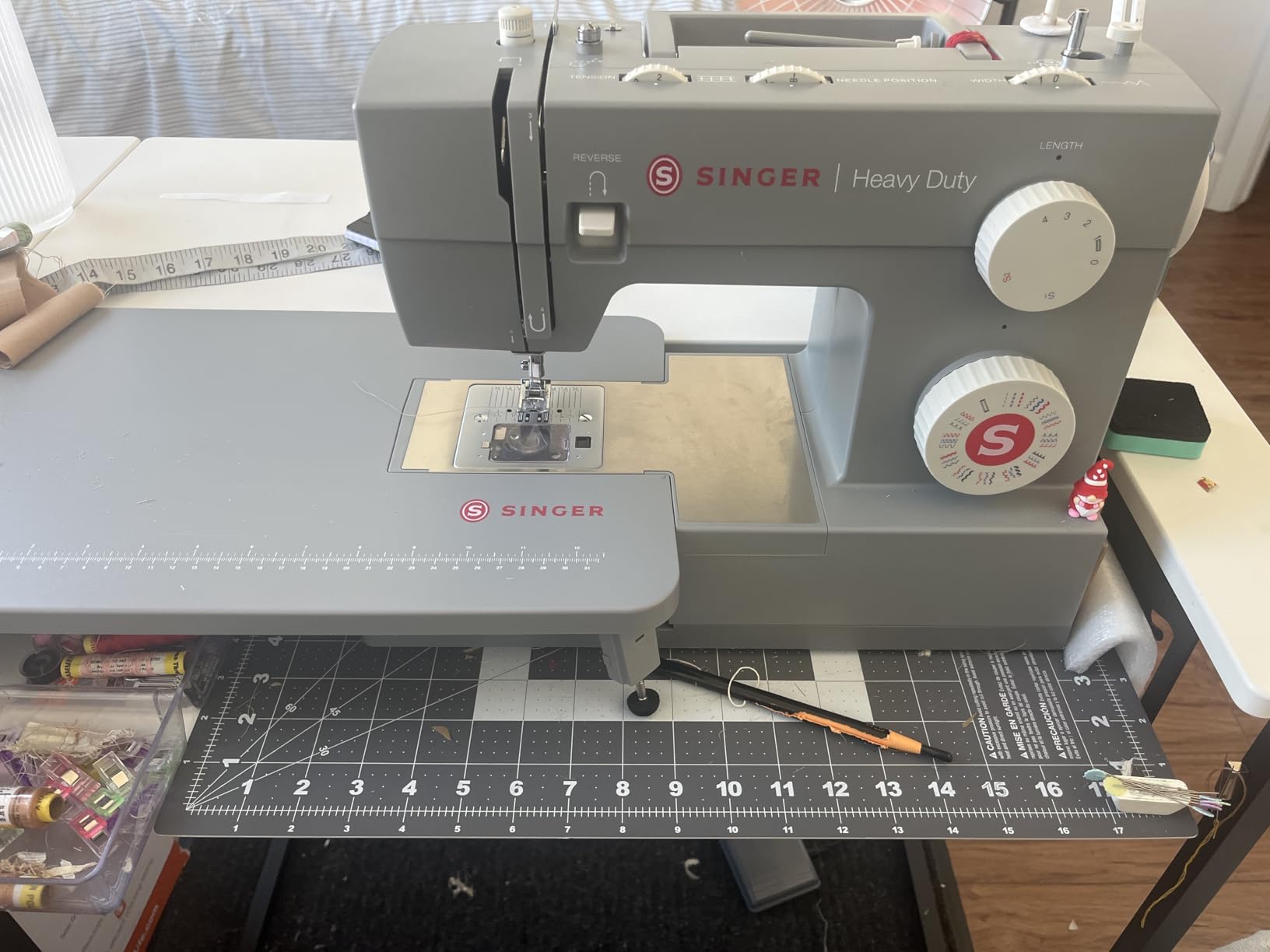 SINGER Heavy Duty 6380 Sewing Machine with Extension Table & Accessory Kit | Strong Motor with Enhanced Piercing Power, 110 Stitch Applications, Full Metal frame, 1-step Buttonhole & LED Light customer photo 1