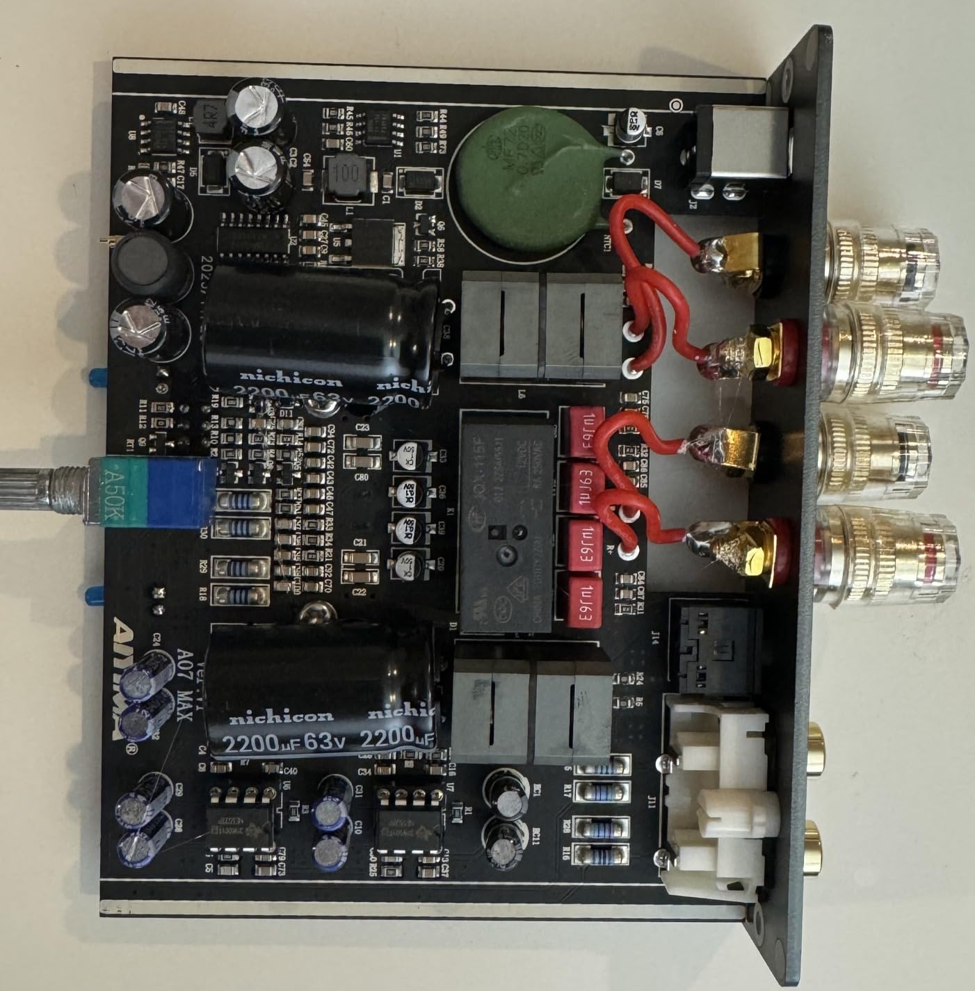 AIYIMA A07 MAX 2 Channel Stereo Amplifier Home Audio 300W*2 TPA3255 Class D Power Amp/Bridgeable Mono Amplifier 600 Watt with 3.5mm Line Output for Passive Bookshelf Speakers+DC36V 6A Power Adapter customer photo 1