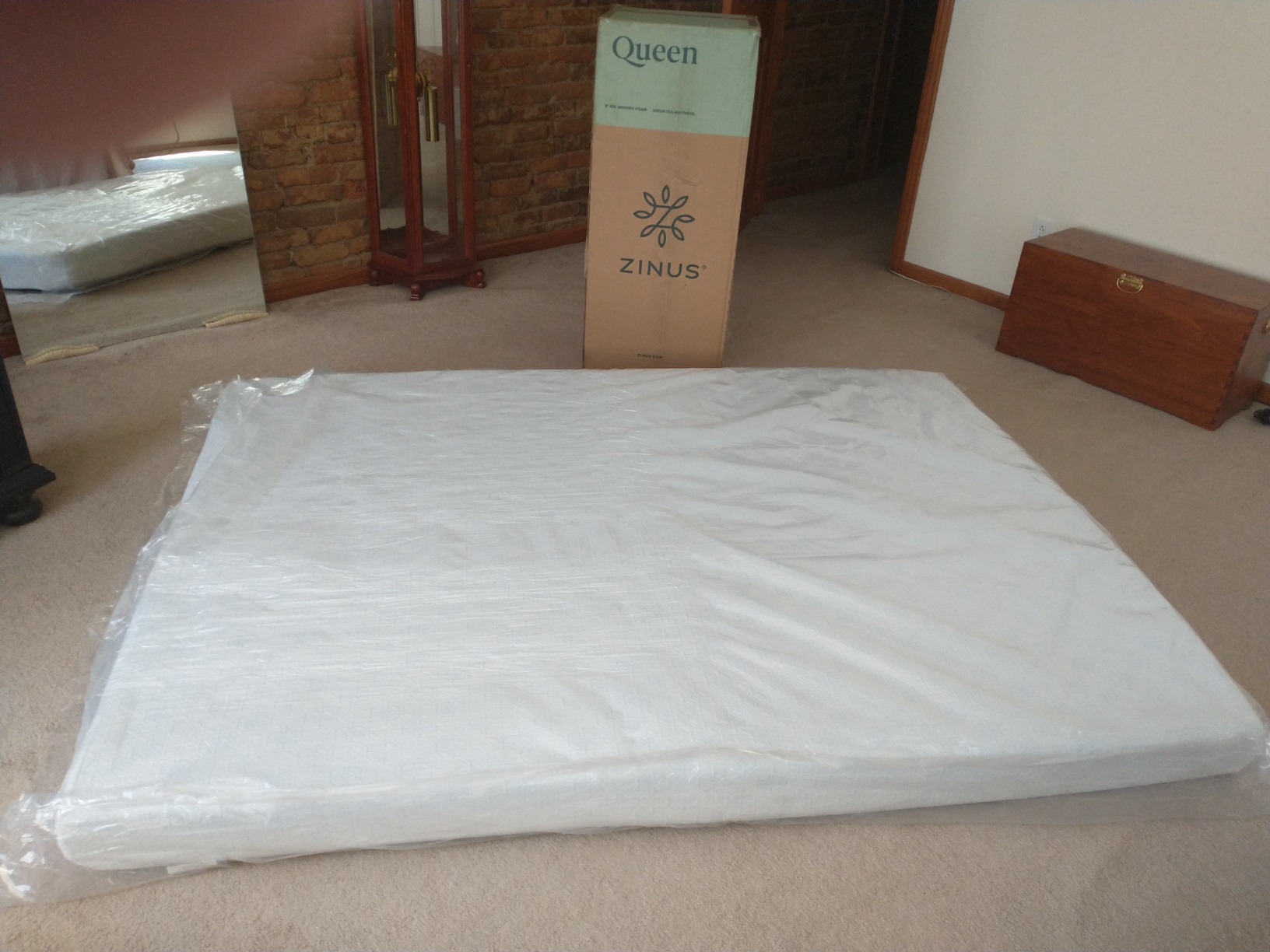 Zinus 8 Inch Green Tea Cooling Memory Foam Mattress [New Version], Full, Fiberglass Free, Medium Firmness, Cooling Gel Foam, Certified Safe Foams & Fabric, Mattress in A Box customer photo 2