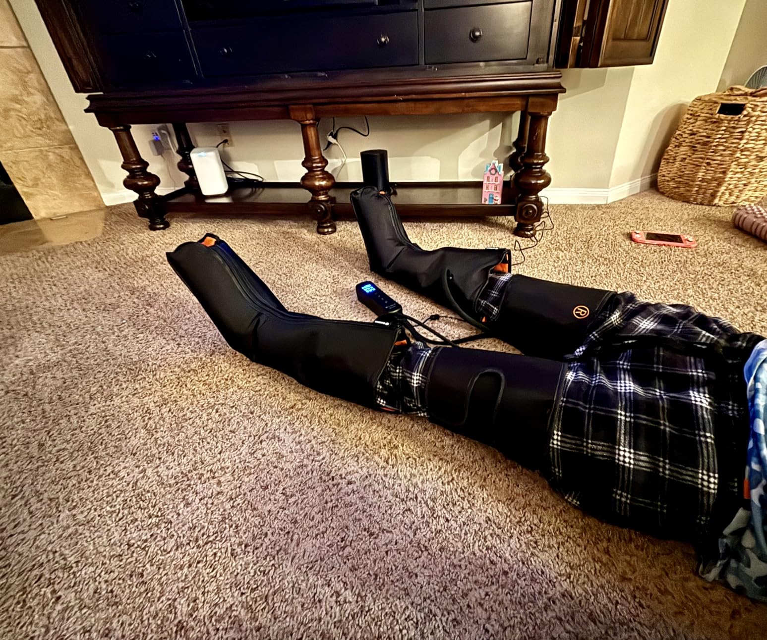 QUINEAR Leg Massager, 3-in-1 Heat and Compression Therapy, Air Compression Leg Recovery System, Leg Massage Boots for Circulation and Pain Relief, FSA-HSA-Eligible customer photo 2