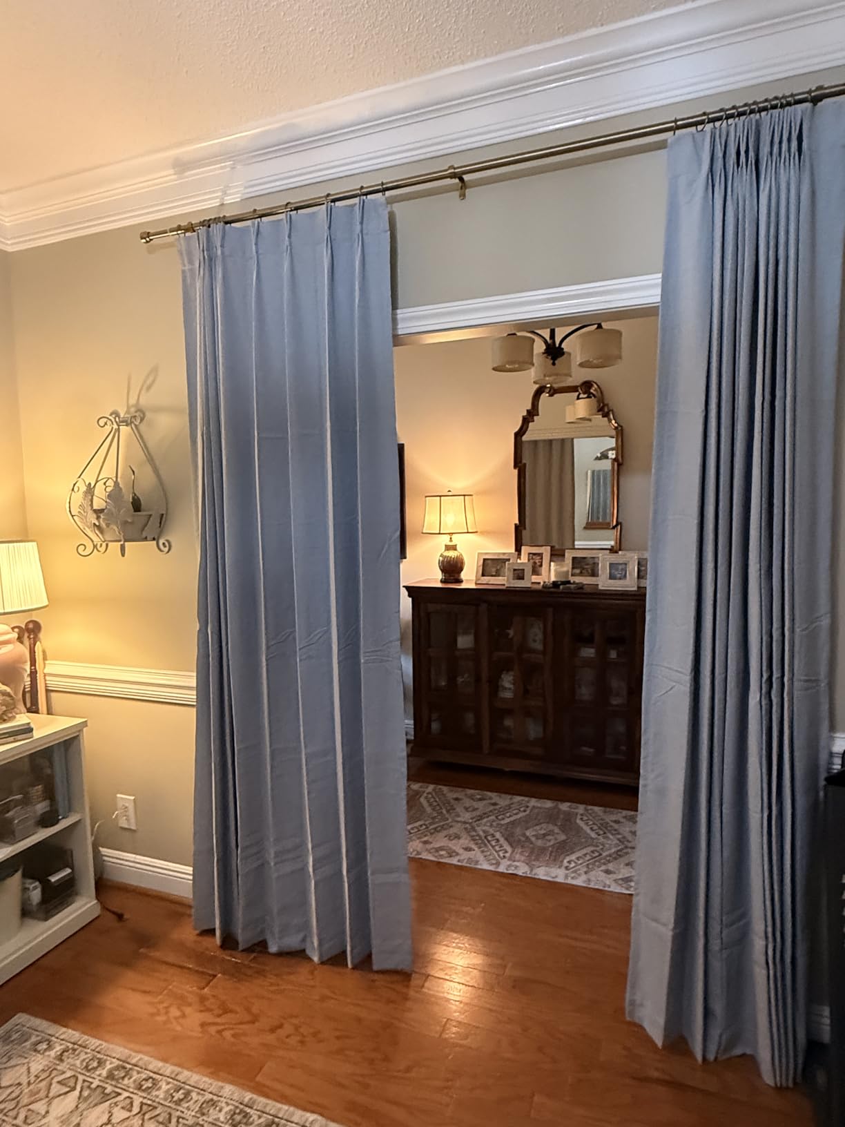 Vision Home Natural Pinch Pleated Full Blackout Curtains Linen Blended Room Darkening Window Curtains 90 inch for Living Room Bedroom Thermal Insulated Pinch Pleat Drapes with Hooks 2 Panel 40