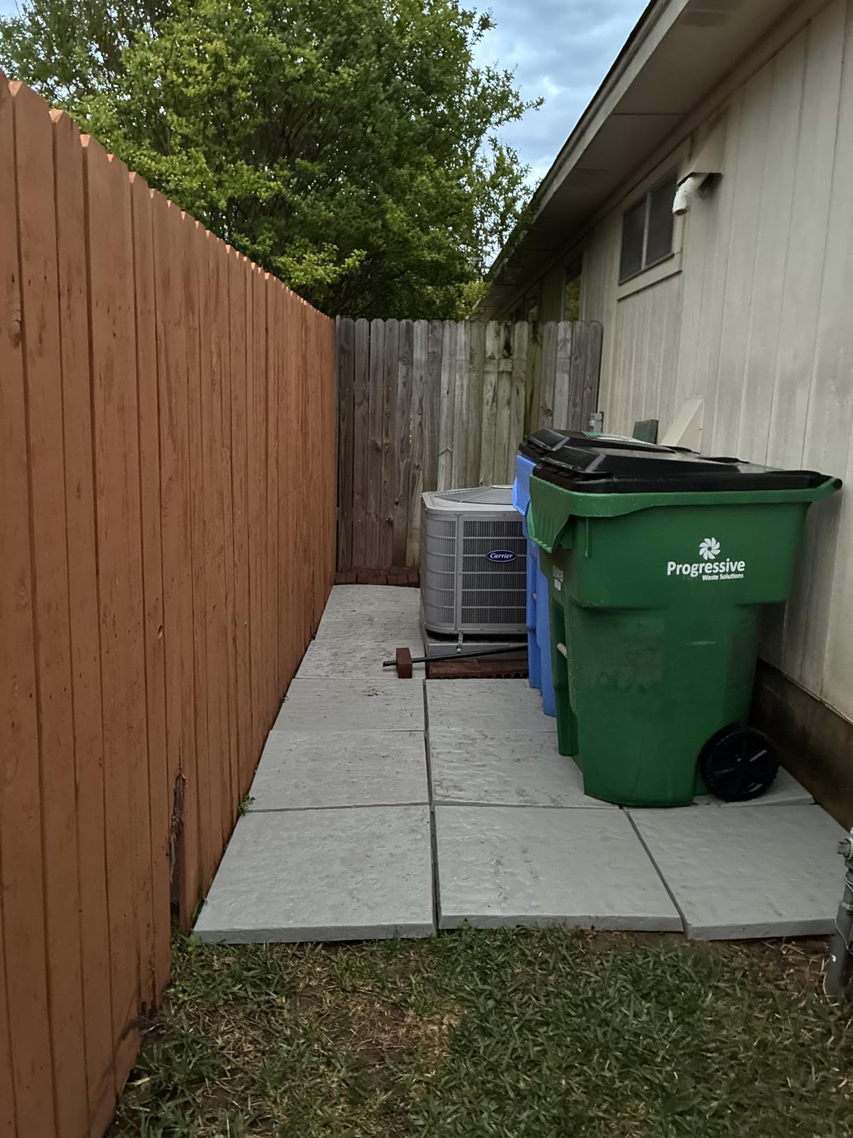 Flat Rock Rain Barrel and AC Unit Paver Patio Pad 24