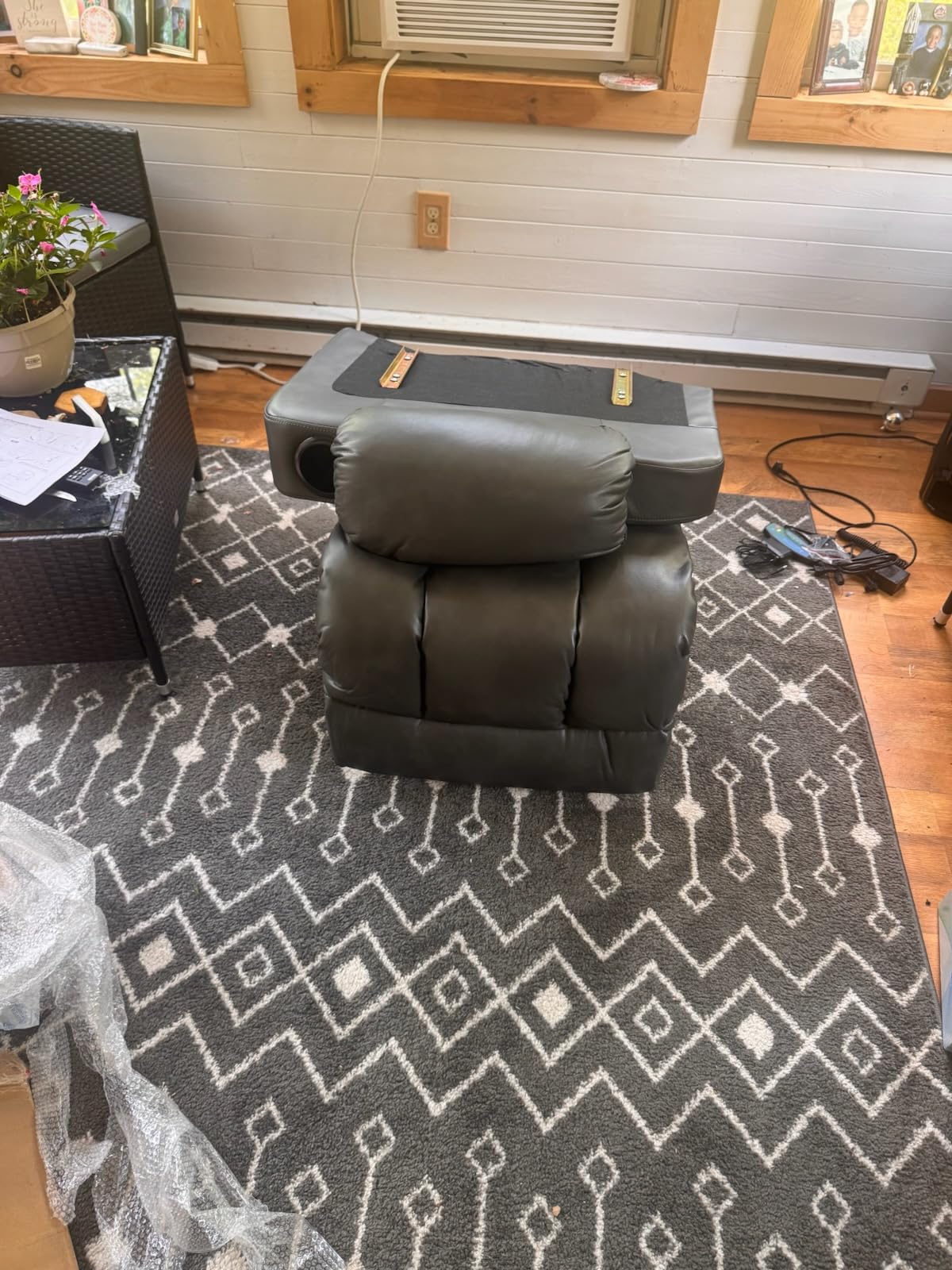 PARKOL Power Lift Recliner Chair for Elderly & Seniors, Breathable Leather Electric Recliner with Vibration Massage & Lumbar Heating, Silent Motor w/USB/Cup Holders, Tool-Free Easy Assembly, Ochre customer photo 2