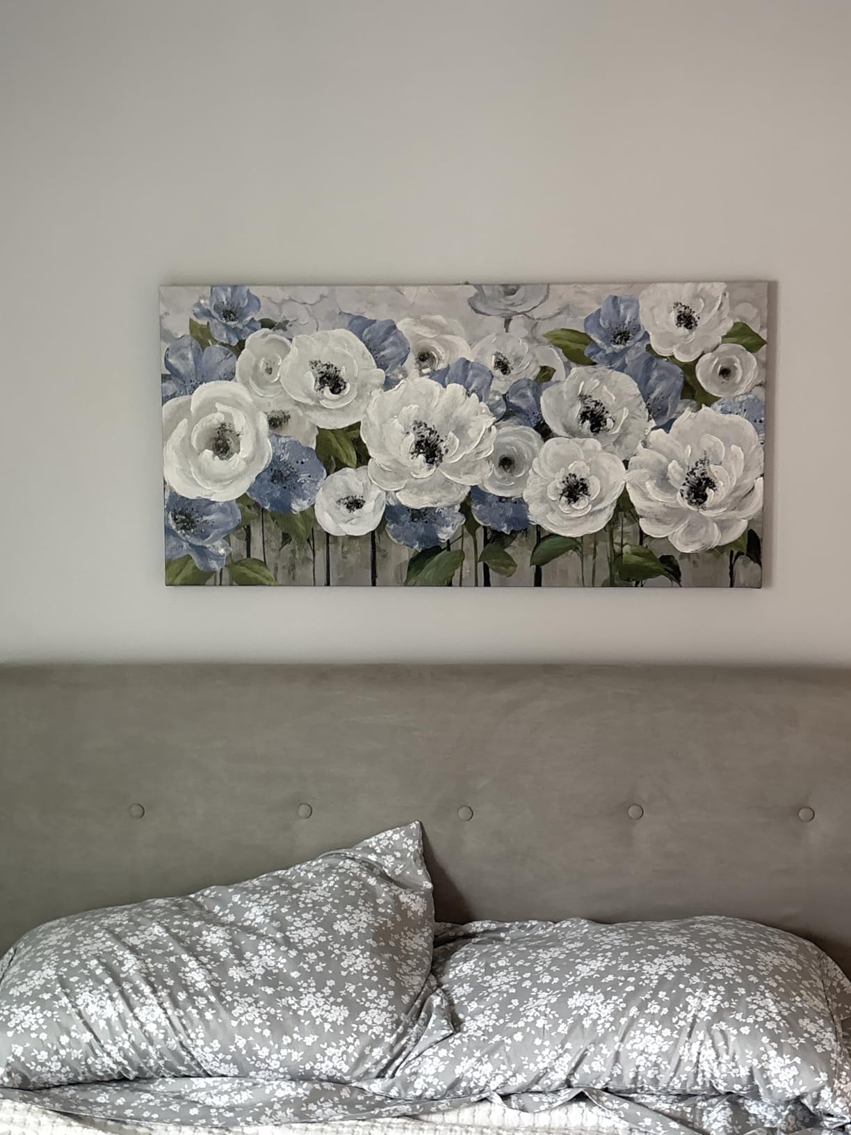 Mofutinpo Large Abstract Canvas Art | Framed Modern Contemporary Wall Decor for Living Room, Bedroom, and Office | Blue Abstract Wall Pictures| Home Decorations Artwork for Walls 24x48in customer photo 1