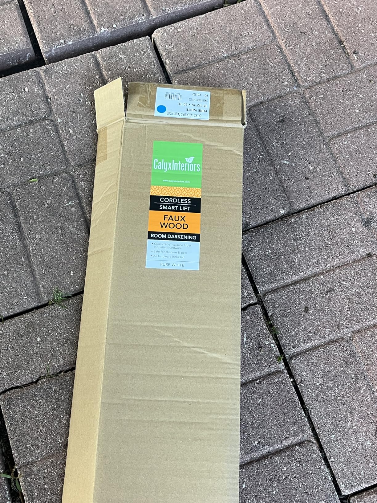 CALYX INTERIORS Faux Wood Blinds with Classic Valance, Cordless, 2