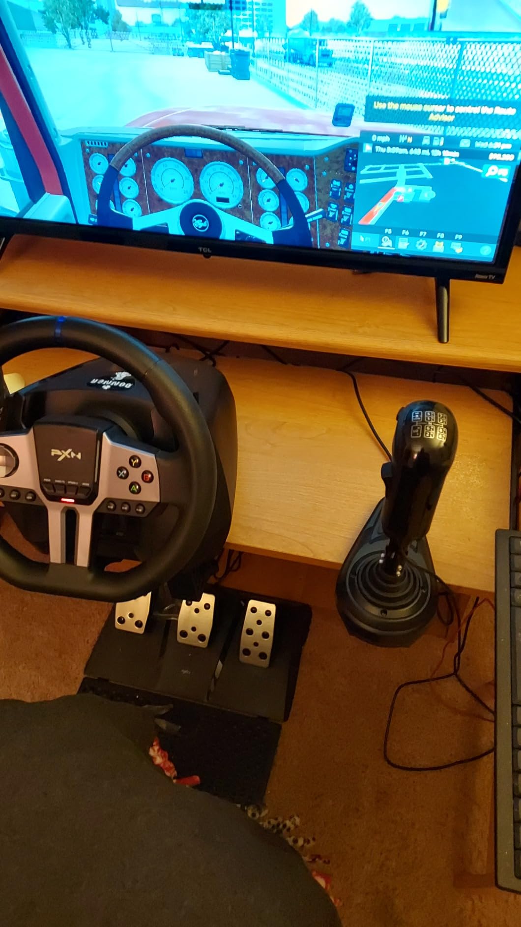 AUGFAZ American Truck Simulator Accessories Shifter Shift Knob USB Accessories for ATS ETS2 PC Compatible with Logitech G27 G29 G920 G25 Thrustmaster TH8A Fanatec SQ Moza PXN A7 customer photo 2