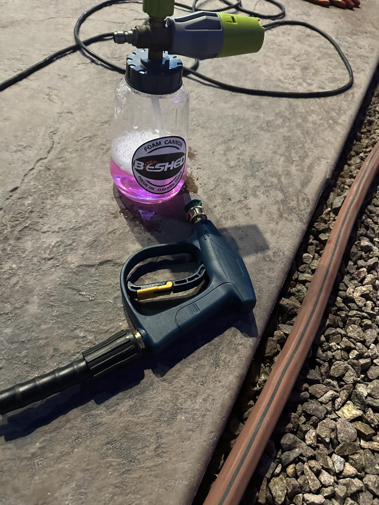 Sooprinse Foam Cannon Kit with Pressure Washer Short Gun, 1 L Snow Foam Lance with 1/4 Inch Quick Connector customer photo 2