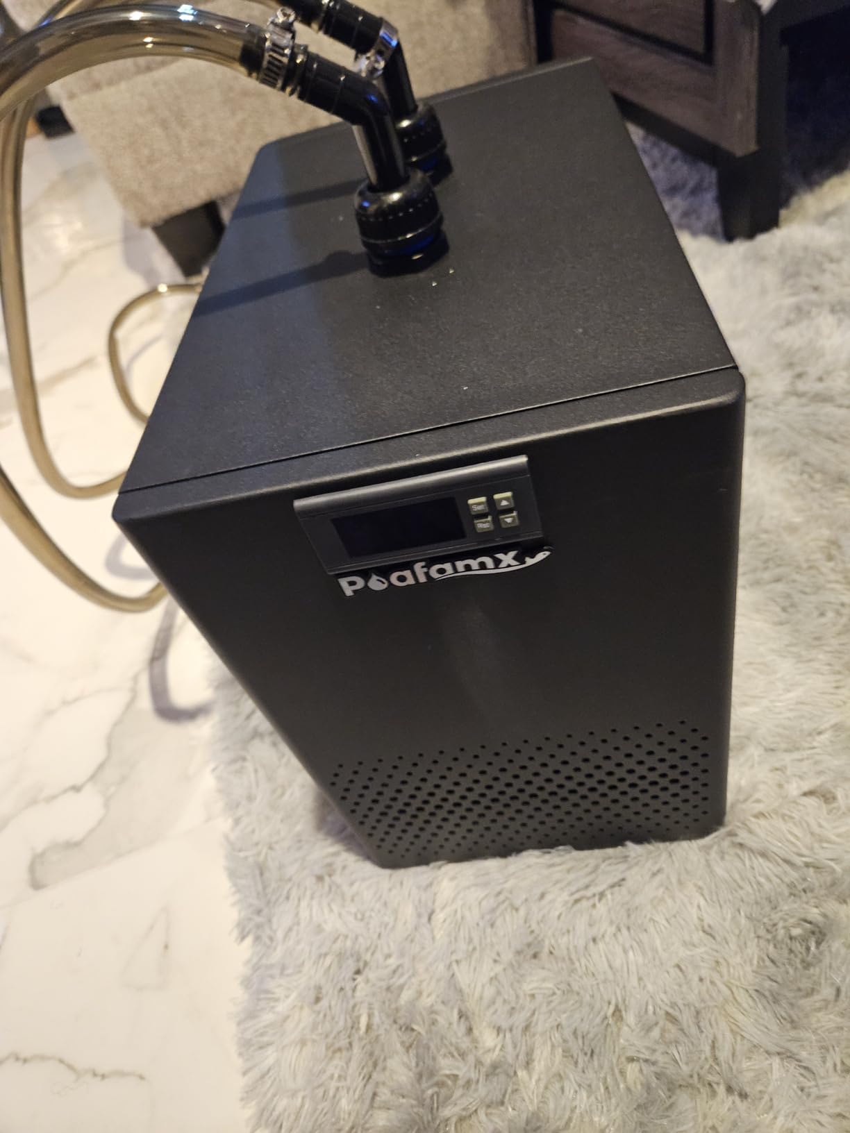 Poafamx Aquarium Chiller 26gal, 1/13 HP Small Water Chiller for Axolotl, Fish Tank Cooler with Quiet Compressor for 20-30 Gallon Saltwater Freshwater Coral Jellyfish Hydroponic customer photo 1