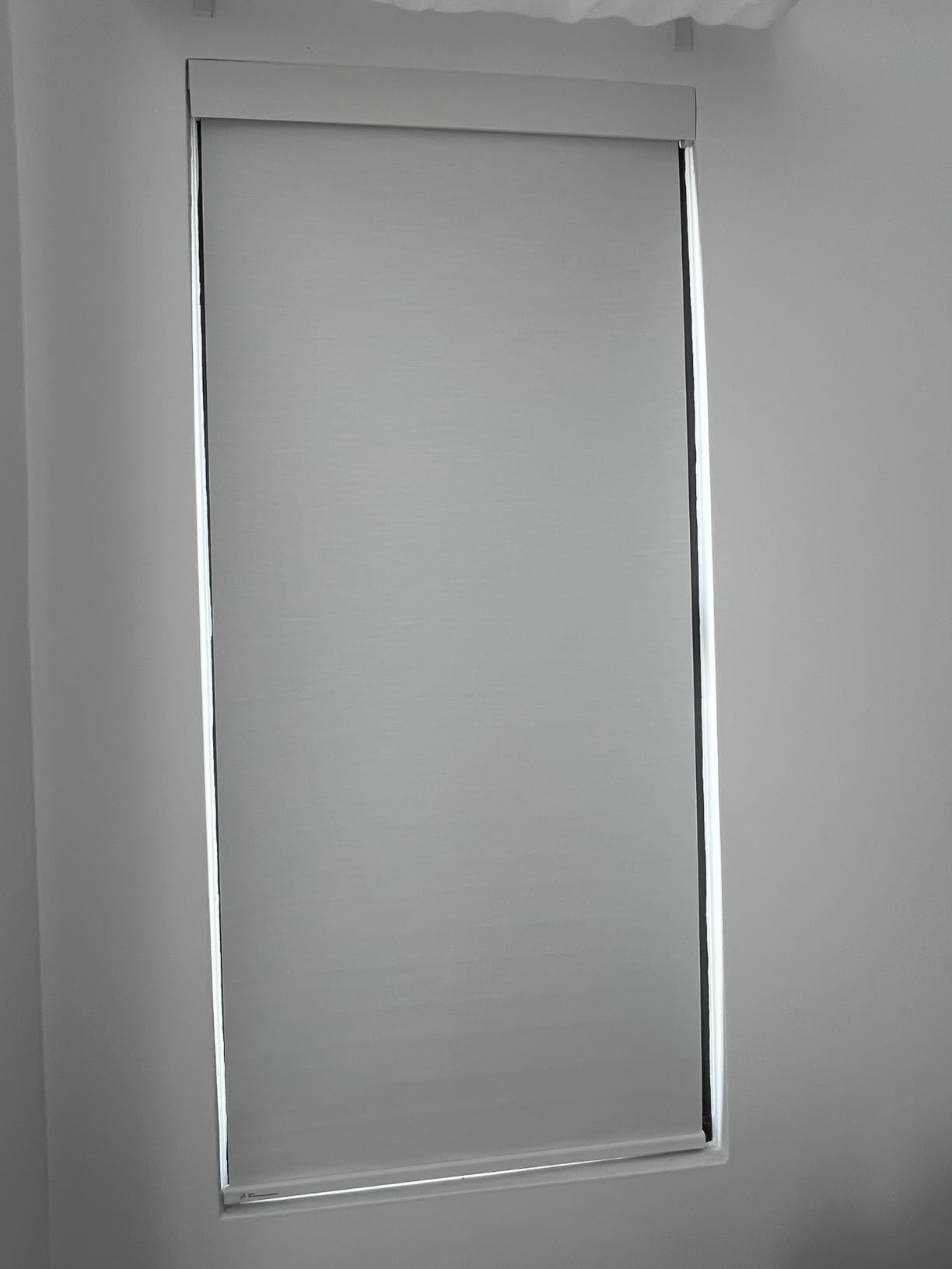 Motorized Blinds - No Drill Automatic Cordless Roller Shades Electric Smart Blinds with Remote Control (Black, 34 x 72), MH100 customer photo 1