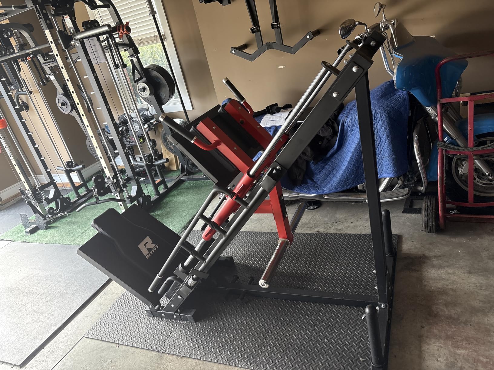 RitFit Leg Press Hack Squat Machine, Professional Adjustable Leg Press Machine for Home Gym with Linear Bearing, Full Lower Body Workout customer photo 1