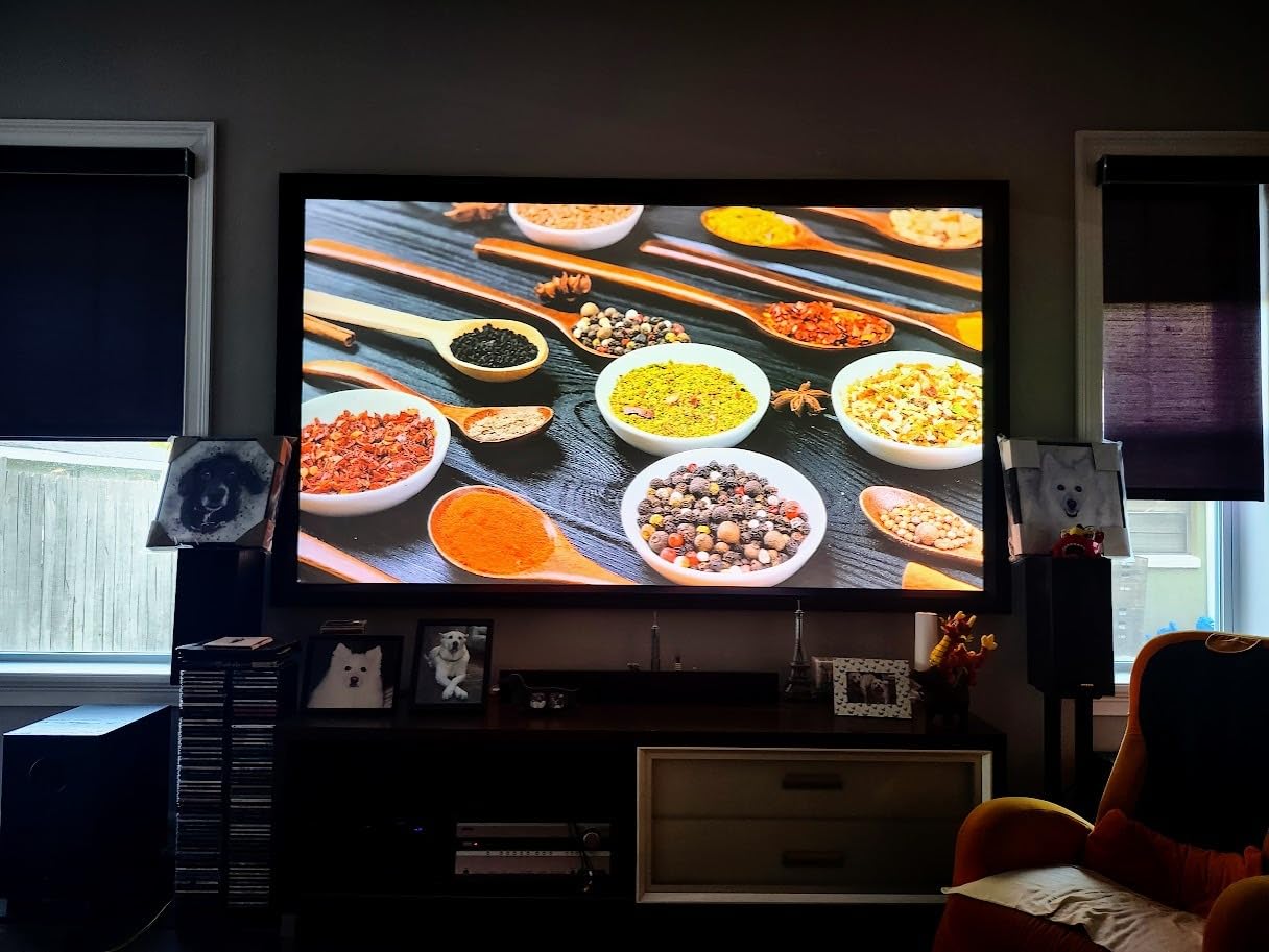 Dangbei DBOX02 Laser Projector 4K GTV, 2450 ISO Lumens, Netflix Officially Licensed, Blu-ray 3D, Home Theater Projector with WiFi and Bluetooth, HDR10+, 200-inch Picture, 2x12W DTS, Dolby Audio customer photo 1