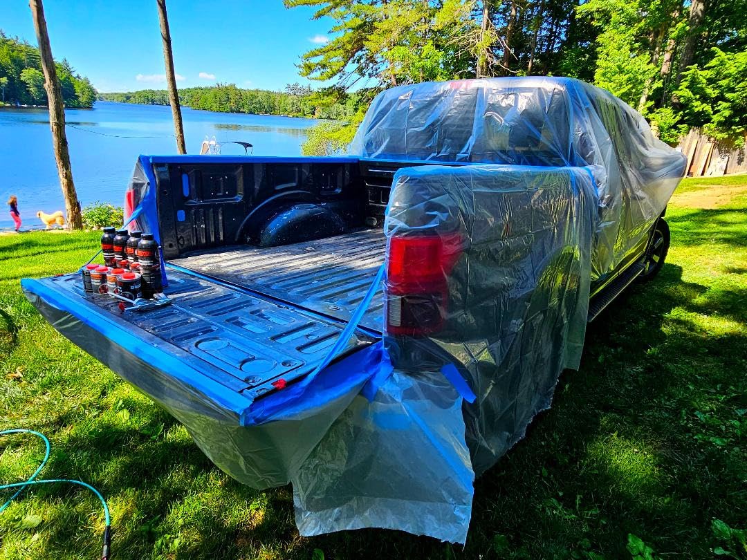 Canyon Black Urethane Truck Bed Liner Kit - 1 Gallon with Spray Gun | Sprayable & Brushable customer photo 1