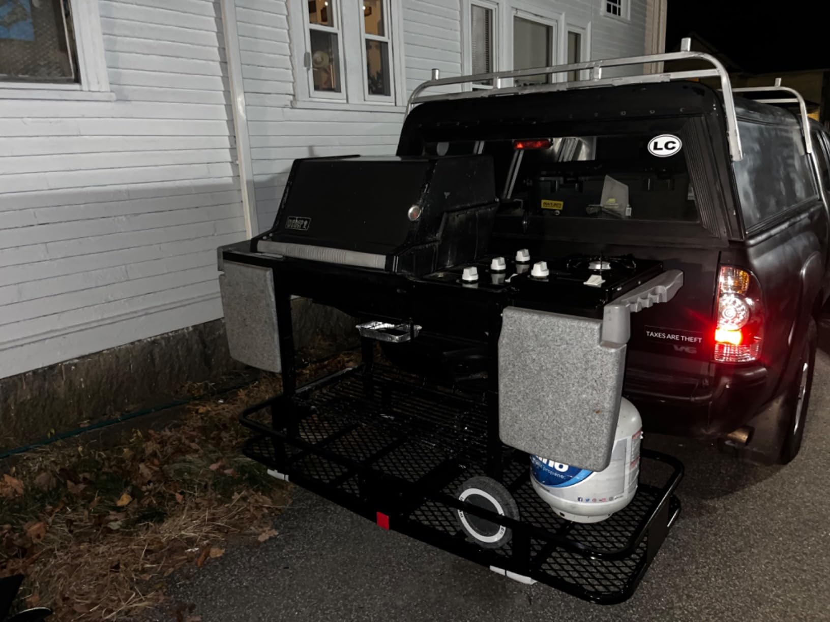 FORWODE 60x20x6 Hitch Cargo Carrier for 2 Inch Receiver, 500LB Capacity Hitch Mount Cargo Rack Carrier, Folding Hitch Cargo Basket with Antirust Coat customer photo 2
