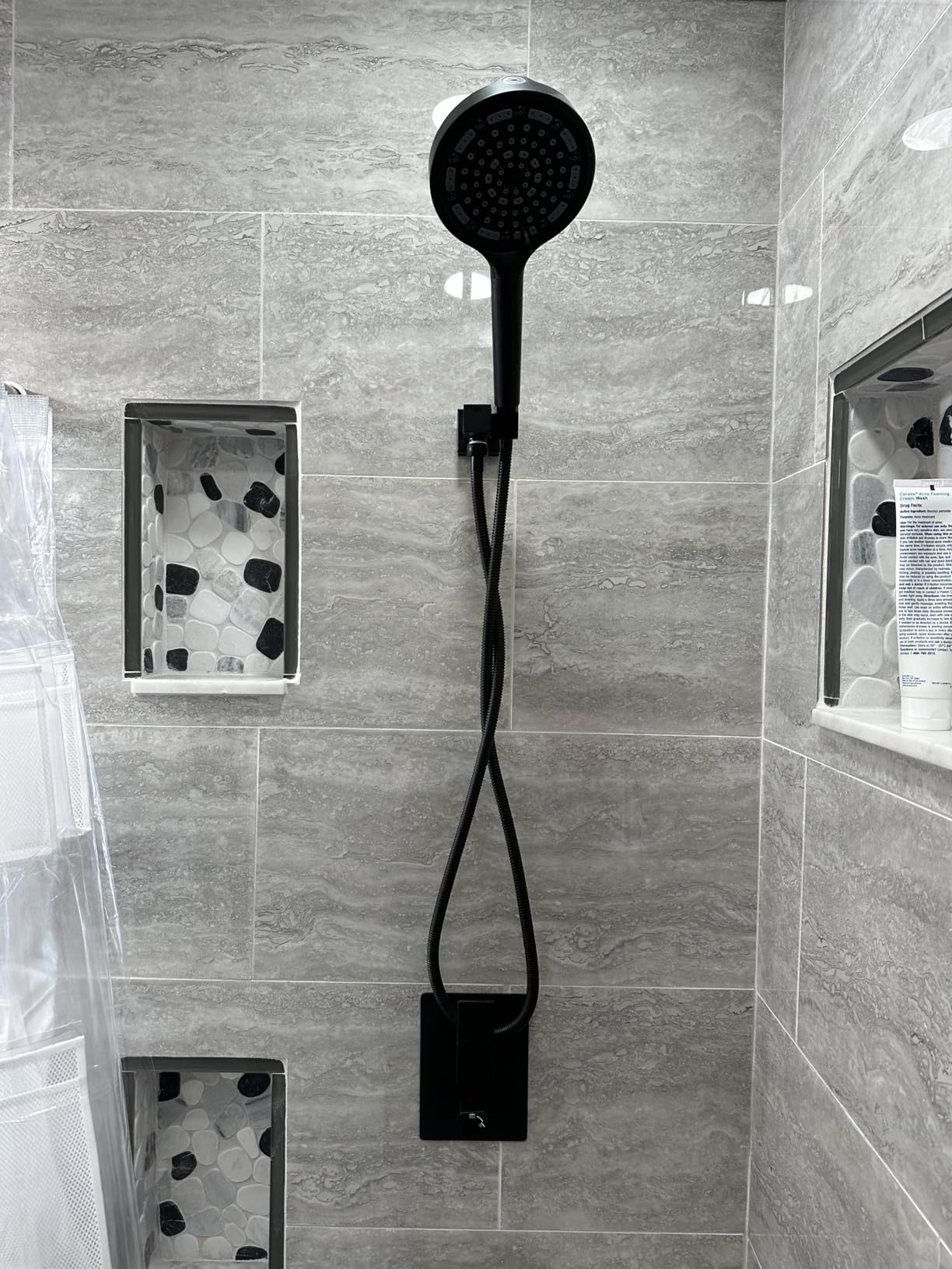 Matte Black 13-Inch Rainfall Shower System - Premium Shower Head & Handheld Sprayer, Complete Bathroom Set with Faucet Mixer Trim Kit & Valve customer photo 2