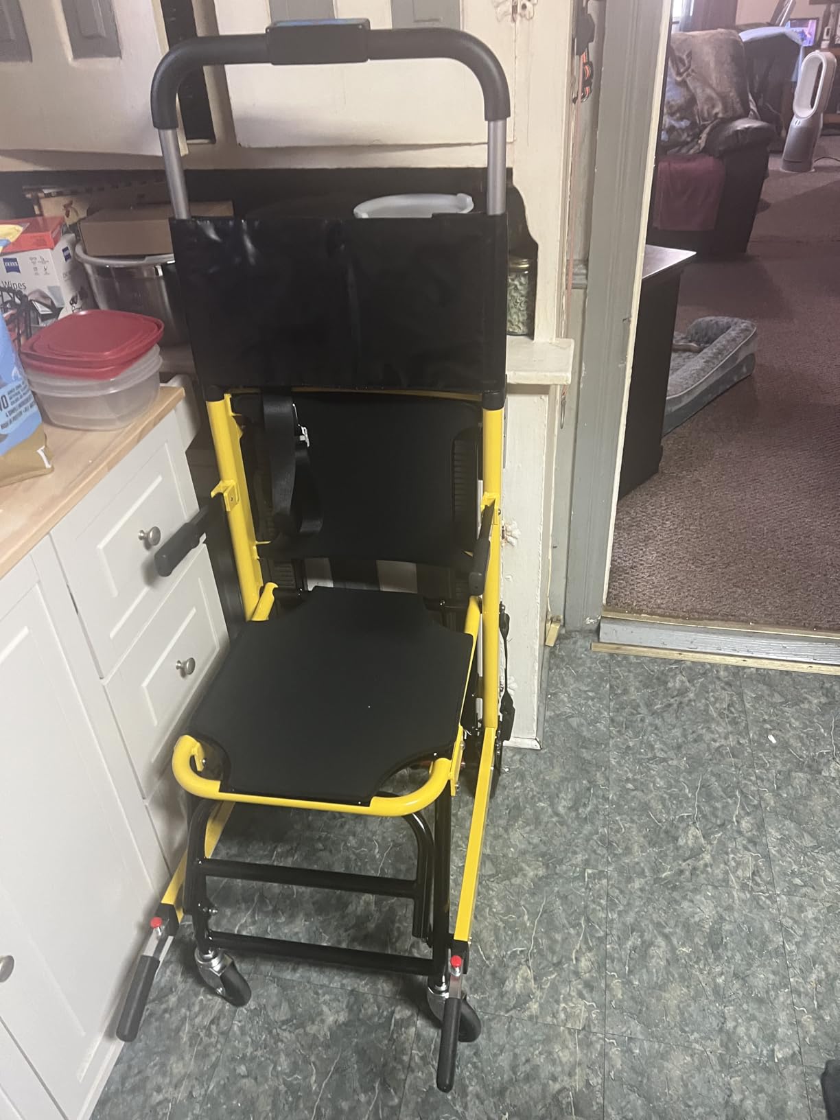 Electric Stair Climbing Wheelchair Foldable Stair Lifts for Seniors 400lbs Load Capacity Motorized Stair Chair Stairlift with Seat Belts Power Wheelchair customer photo 2