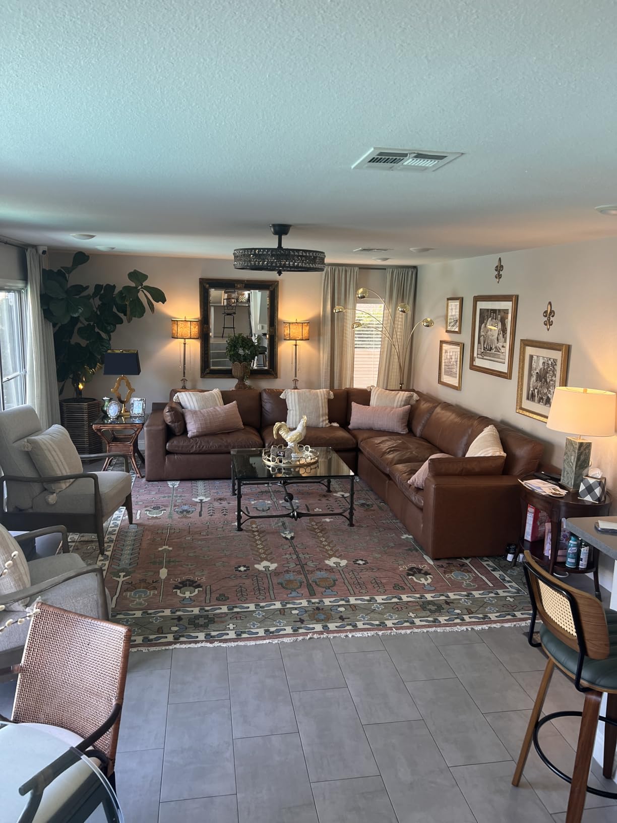 Area Rug Hand Knotted Modern Oushak Rug for Living Room, Dining Room, Office, Bedroom, Hand Knotted Oushak Rug, 9x12 feet Cream, Light Gray customer photo 1