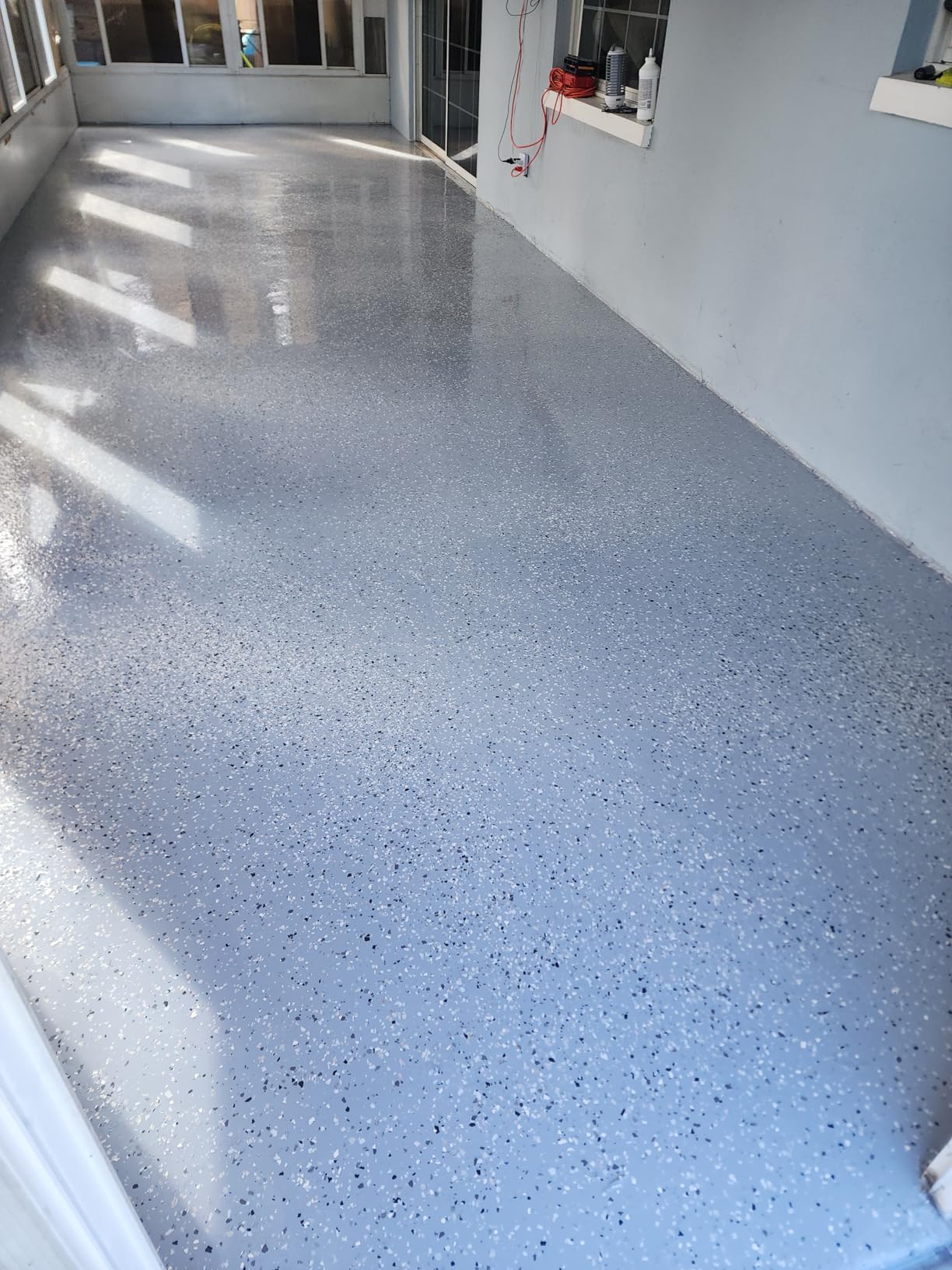 Self Leveling Epoxy Resin Kit - ANE Garage Floor Epoxy Kit Spreads Seamlessly. Durable, Industrial Grade Clear Epoxy Resin for Concrete Floors and Countertops - Clear customer photo 2