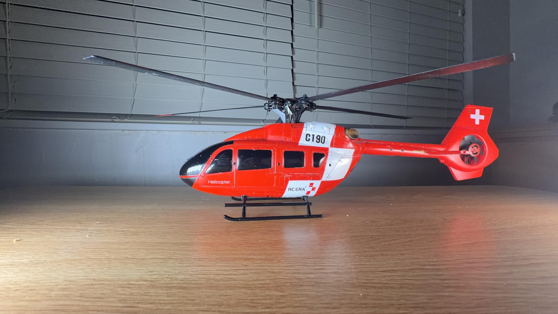C190 H145 6CH Remote Control Helicopter Aircraft for Adults Beginners RC Heli Single Rotor No Ailerons Maintain Altitude Hover/Optical Flow Positioning RTF 335MM (Red 2-Battery) customer photo 1