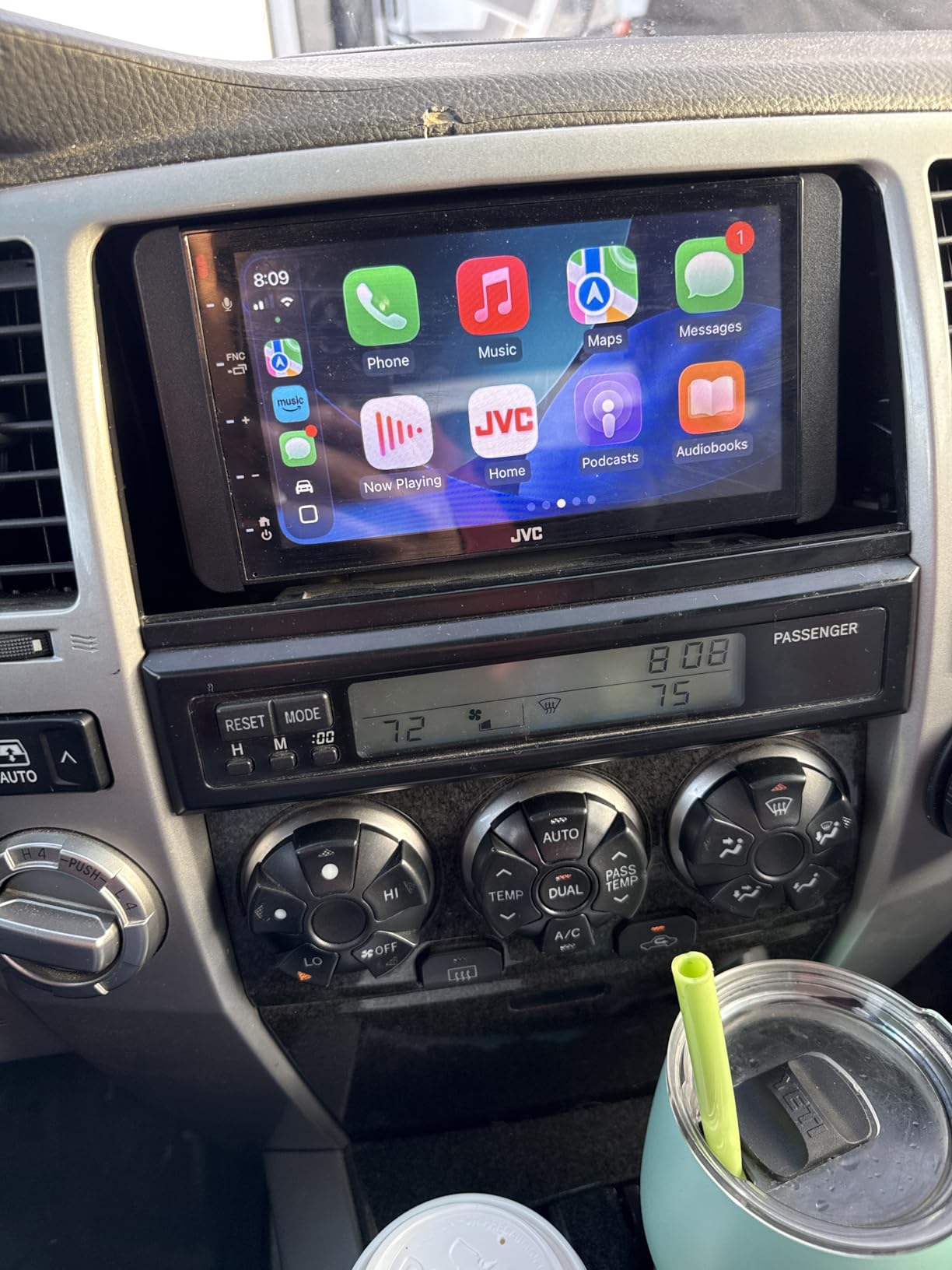 JVC KW-M590BT Single Din/Double Din Car Stereo (50W x 4-Ch), L-Shaped Chassis Fits Most Cars, Large 6.8