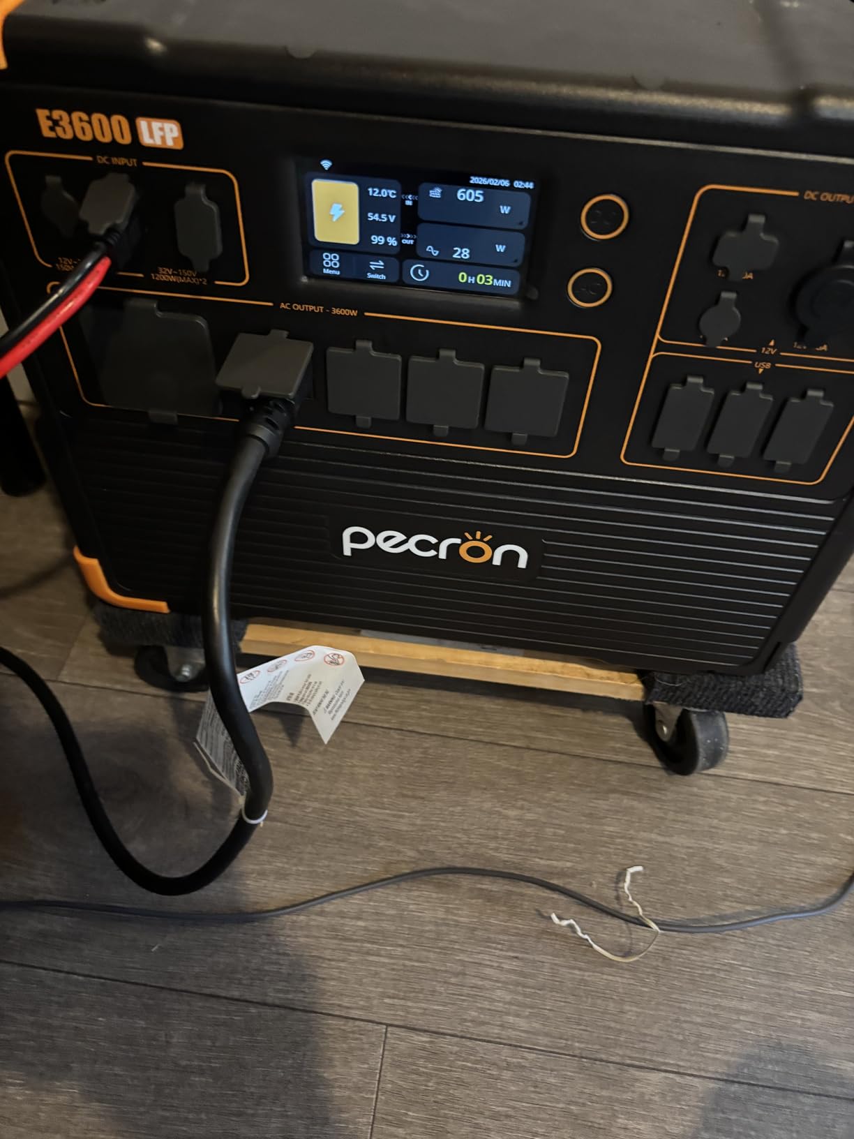 PECRON Portable Power Station 3072Wh E3600LFP, 5x3600W AC Outlets Power Station, LiFePO4 Battery Backup Expanded to 18.43kWh, Fast Charging Solar Generator for Home Use, RV, Camping, CPAP, Emergencies customer photo 2