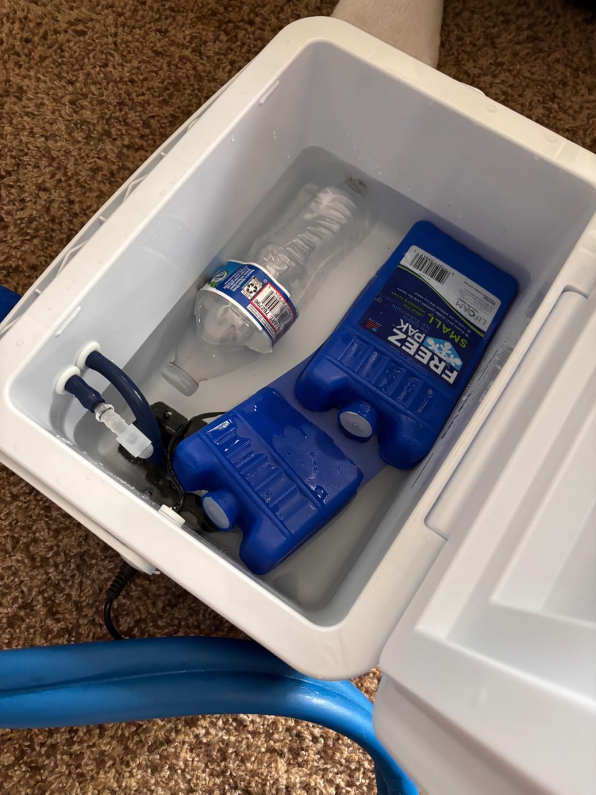 Cold Therapy Machine After Surgery Ice Machine with Knee Flexible Pad, Cryotherapy Machine for Knee Pain, Sprains, Swelling, Other Injuries, Quiet Pump, Timing Function (14 Quart) customer photo 2