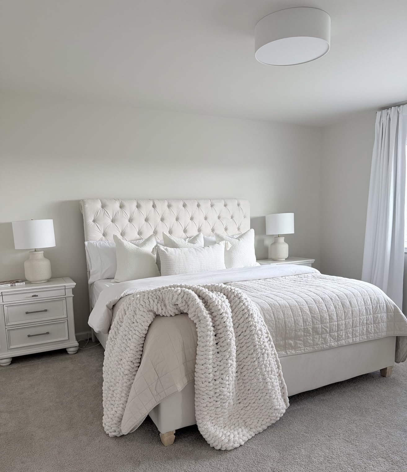 AMERLIFE Queen Size Bed Frame and Headboard with 59