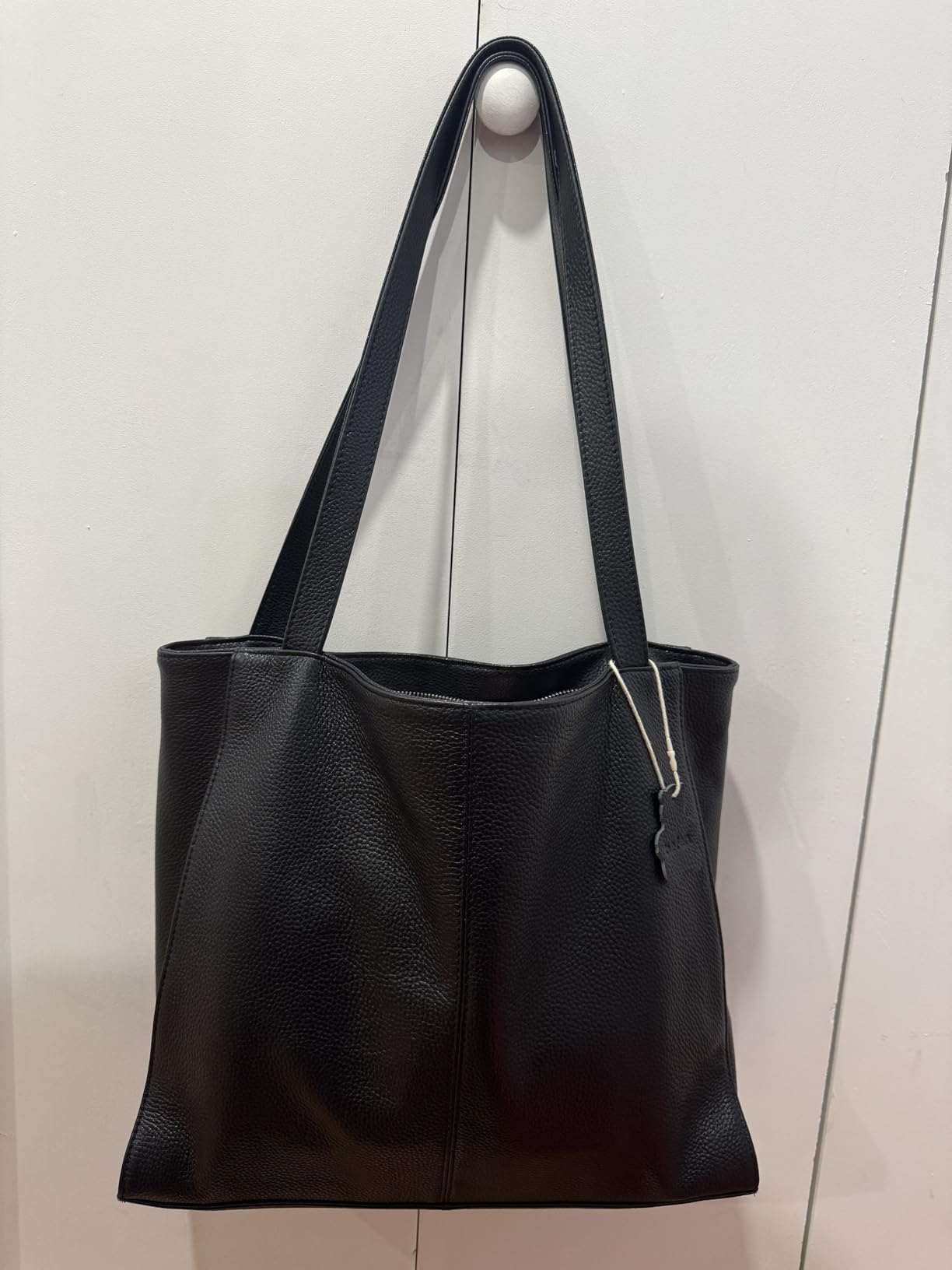 befen Genuine Leather Zipper Tote Bag for Women Work with Laptop Compartment, Women's Leather Shoulder Purse Satchel Handbags customer photo 2
