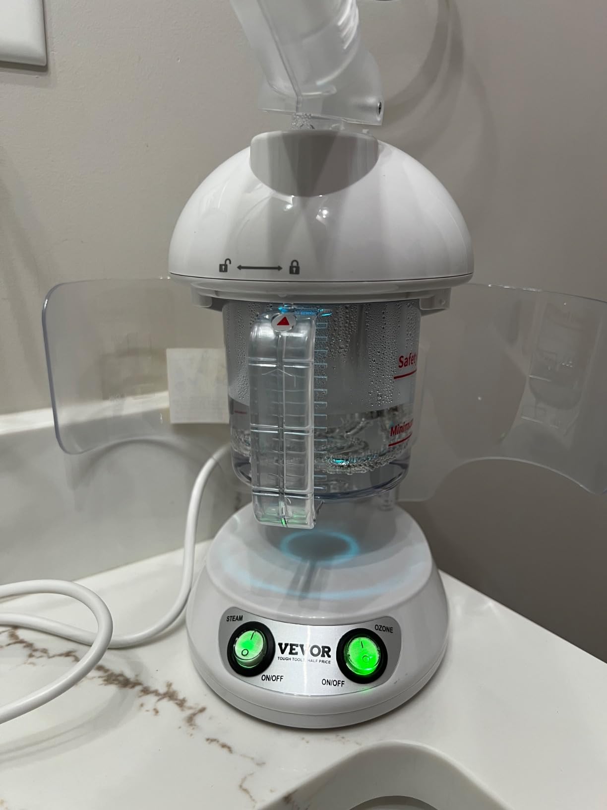 VEVOR Hair Steamer, 2 in 1 UV Ozone Hair & Facial Steamer with Detachable Bonnet Hood, Nano Ionic Face Steamer with 360 Degree Rotatable Sprayer for Deep Conditioning, Perfect for Salon Spa Home Beauty customer photo 2