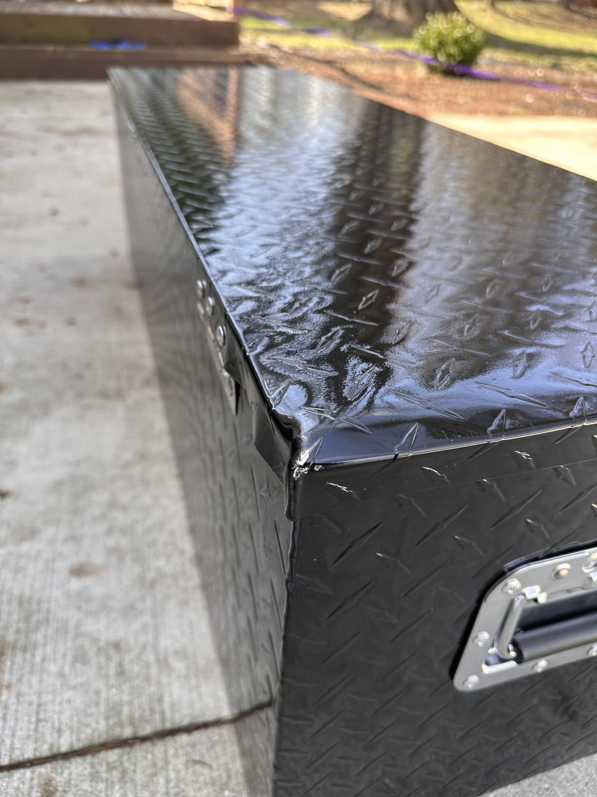 ARKSEN 49 x 15 x 15 Inch Diamond Plate Truck Bed Tool Box, Heavy Duty Waterproof Aluminum Toolboxes Storage Chest with Side Handle & Lock for Pickup Truck Bed, RV & Trailer Silver customer photo 2