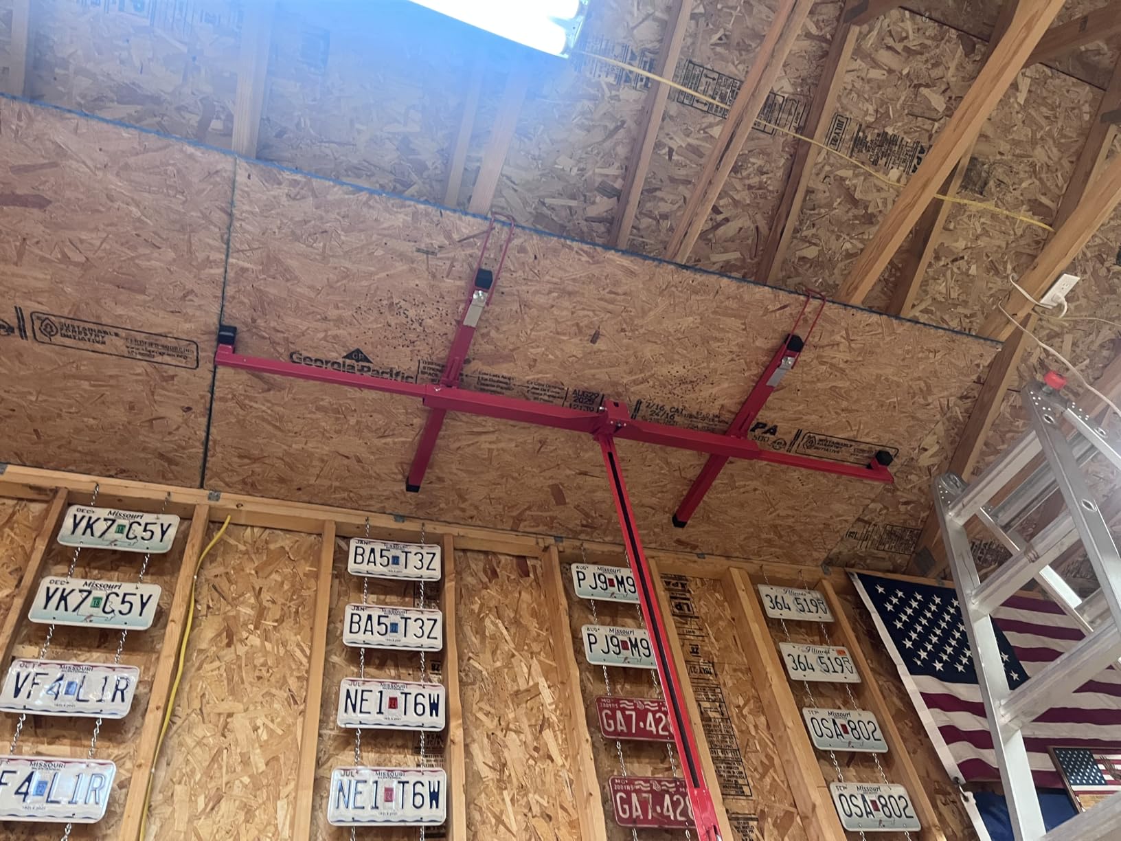 11 ft Drywall Lift, Drywall Rolling Lifter Panel, 150 LBS Heavy Duty Sheetrock Lift, Drywall Lift Panel Hoist Jack with 360 Degree Adjustable Telescopic Arm and 3 Lockable Wheels (11 ft Yellow) customer photo 1