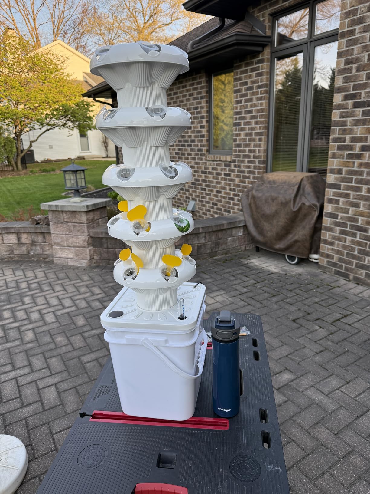 SJZX Hydroponics Growing System Kit, 5-Layer Hydroponic Tower, 30 Planting Holes, Space-Saving Vertical Gardening System, Suitable for Both Indoor and Outdoor use customer photo 1