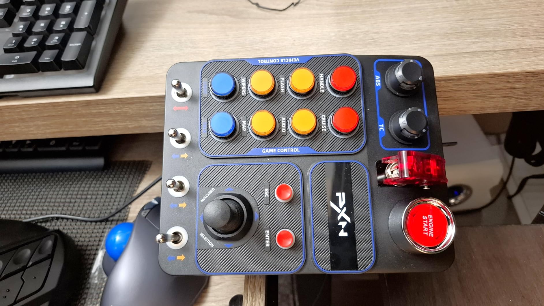 PXN CB1 Sim Racing Button Box for Racing, Truck & Farming Simulators/Games - USB Controller with 19 Buttons (9 Types), 30 Programmable Functions, RGB Lighting for Windows PC Wheel Bases customer photo 1