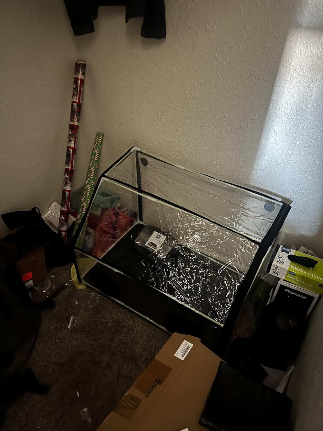 Meonum Mushroom Grow Tent and LED Growing Light Kit, 30 x 20 x 20 Inch Portable Still Air Box, Mycology Mushroom Growing Kit, Indoor Propagation Stations with 48 LED Mushroom Grow Lamp(Black) customer photo 1