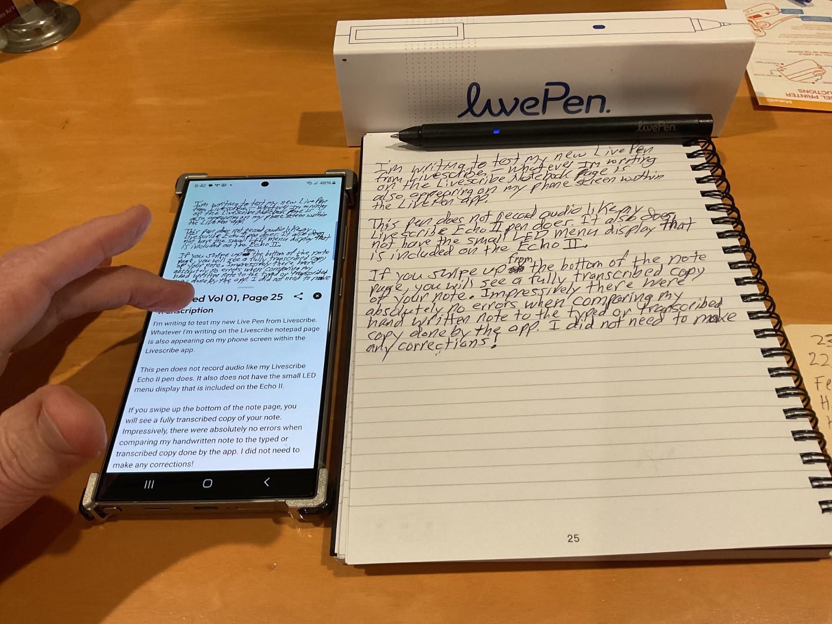 LivePen Digital Smart Pen | Requires Livescribe Paper | Bluetooth | Wireless | Mobile Phone Compatible | APX-00701 customer photo 1