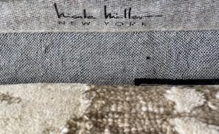 Nicole Miller New York Mod Weave Abstract Knotted Texture Handcrafted Area Rug, 100% Wool Rug, Navy Blue, 8'x10' customer photo 2
