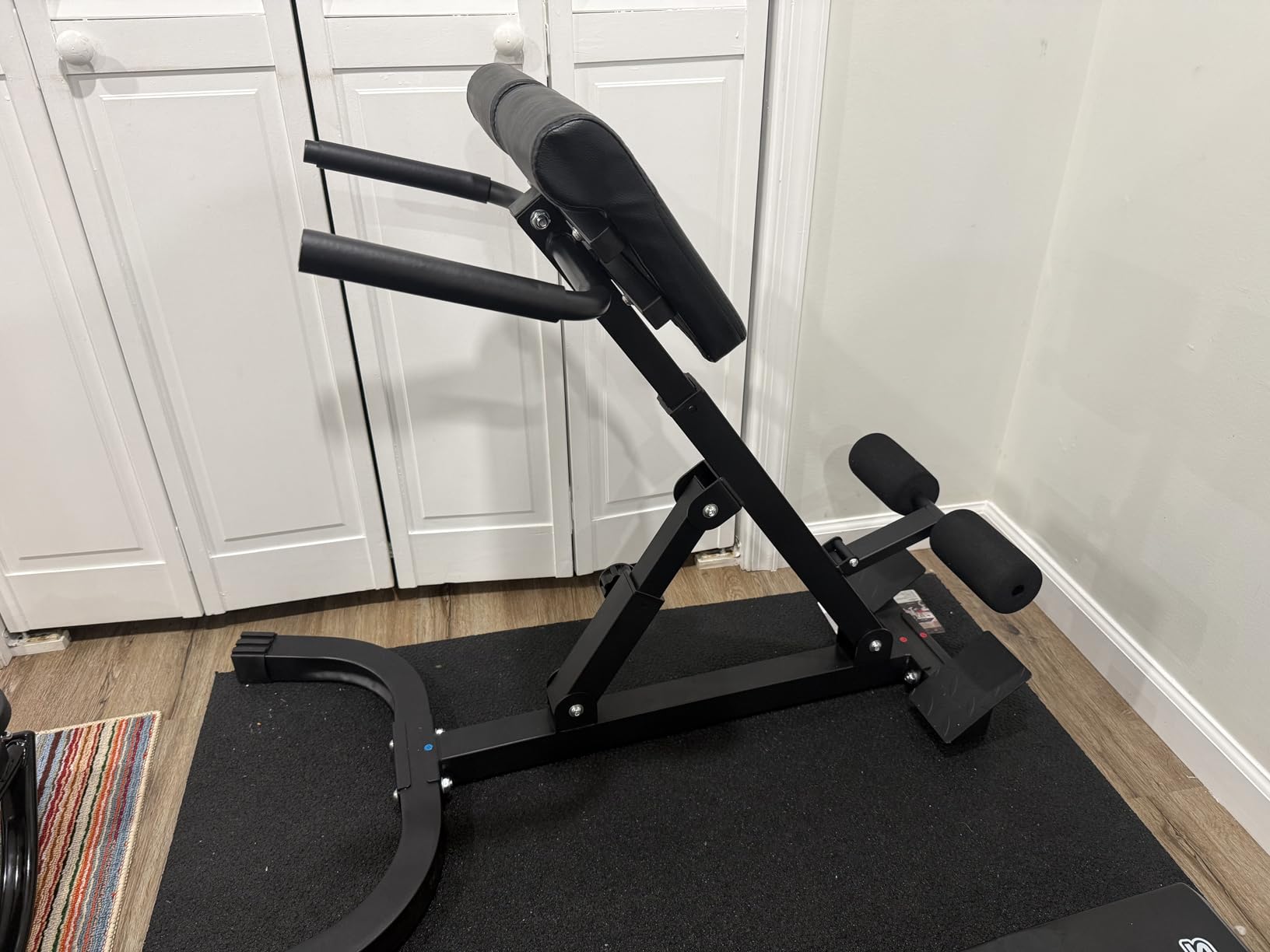 Hyper Back Extension Roman Chair - Back Extension Bench Machine for Glute, Hamstring and Lower Back, Multi-Functional Bench for Full All-in-One Body Workout, Foldable for Home Gym Fitness customer photo 1