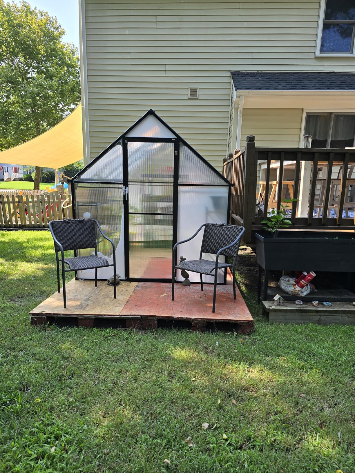 16x10x10 FT Large Greenhouse for Outdoor, Easy Assembly Aluminum Frame Heavy Duty Green House with Transparent Roof Vents Lockable Swing Door Walk in Greenhouses for Garden Plant Flowers customer photo 1