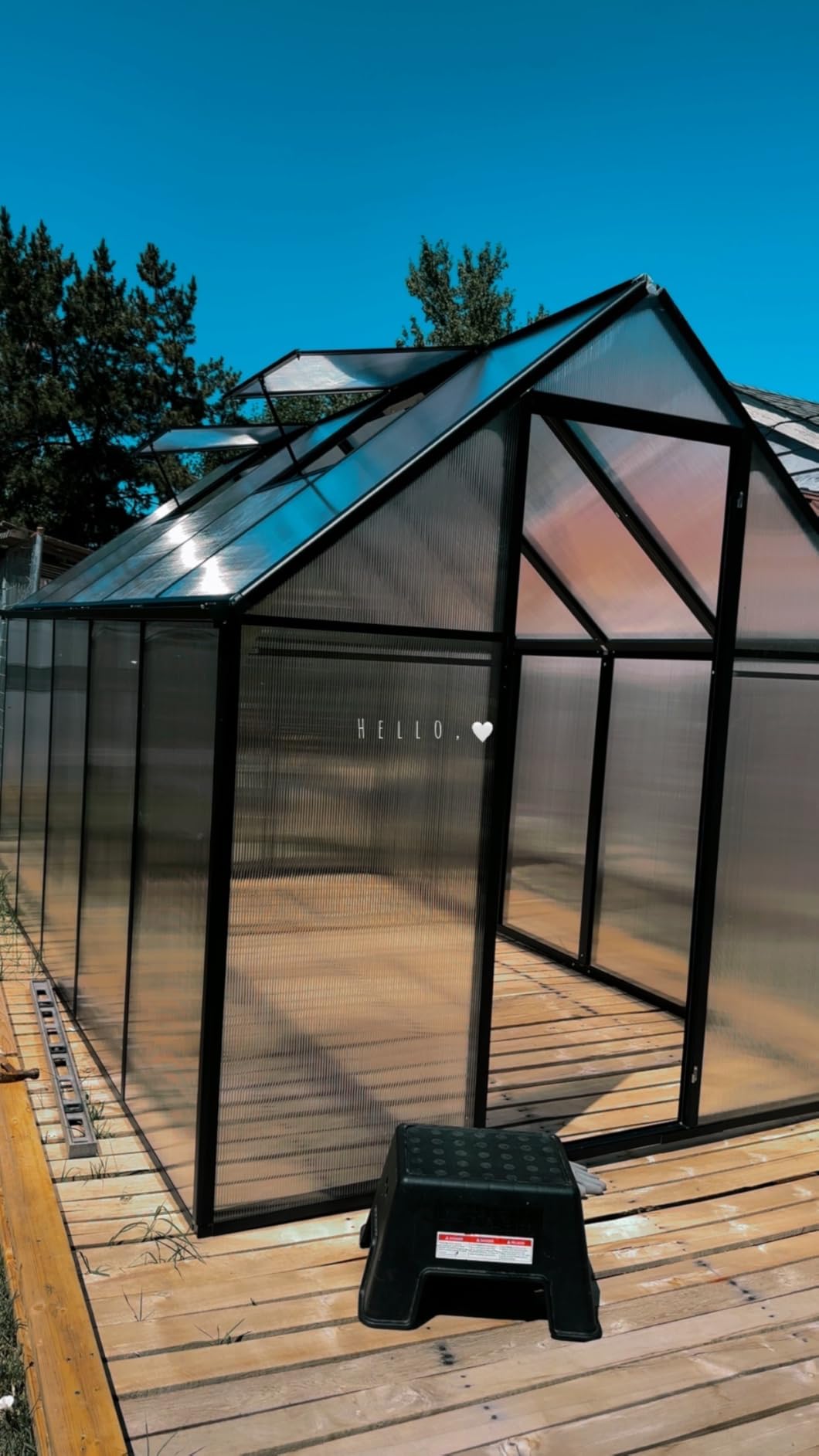 16x10x10 FT Large Greenhouse for Outdoor, Easy Assembly Aluminum Frame Heavy Duty Green House with Transparent Roof Vents Lockable Swing Door Walk in Greenhouses for Garden Plant Flowers customer photo 2