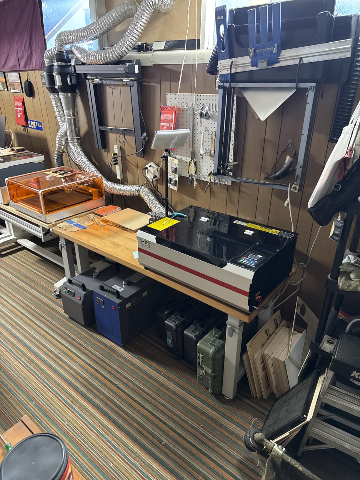 Monport Reno Pro 65W Desktop CO2 Laser Engraver & Cutter, 16x24 Workbed Laser Engraving Machine with New Semi-Autofocus, Control Panel, 2 Working Platforms, Z-axis Adjustable for Wood Acrylic Glass More... customer photo 2