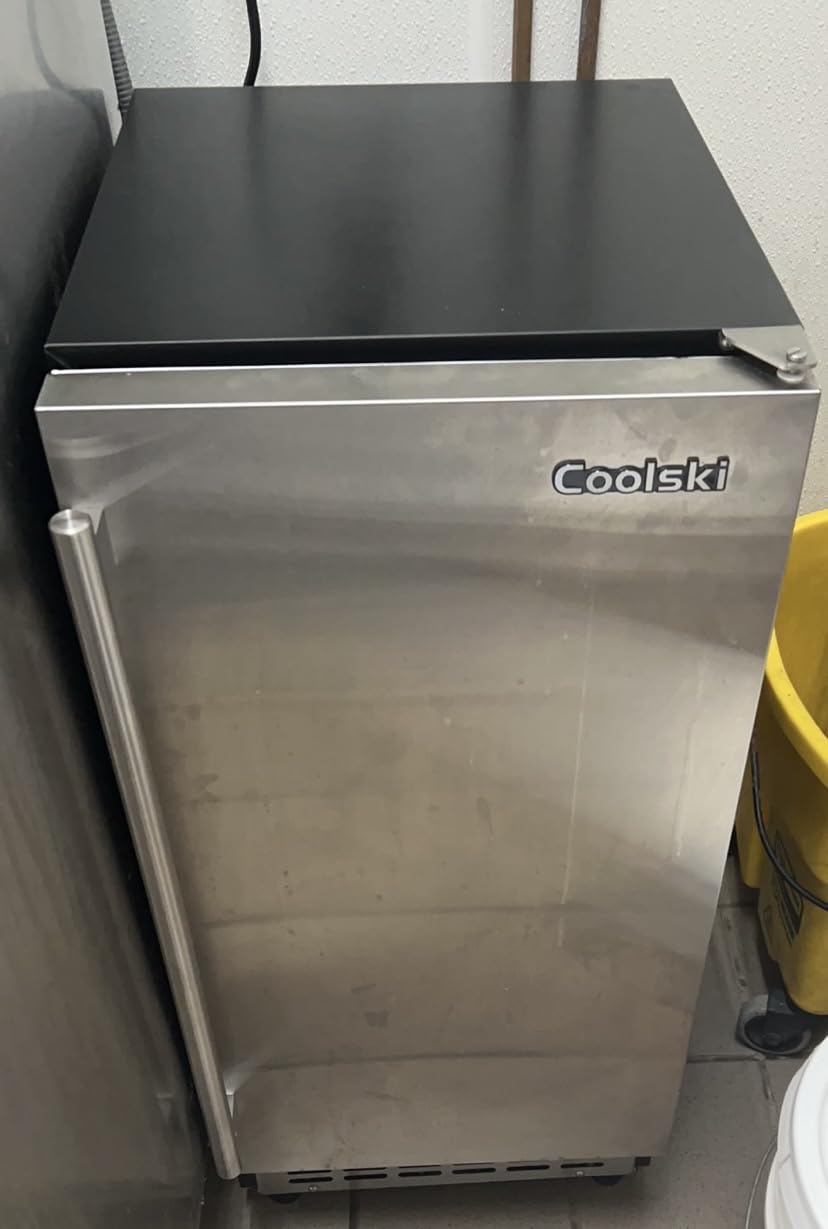 Coolski 130Lbs/ Day Under Counter Ice Maker Machine, Stainless Steel Built-in Freestanding Ice Maker with 30LBS Ice Storage, Perfect for Commercial & Home Use, 15 Inch Wide customer photo 1
